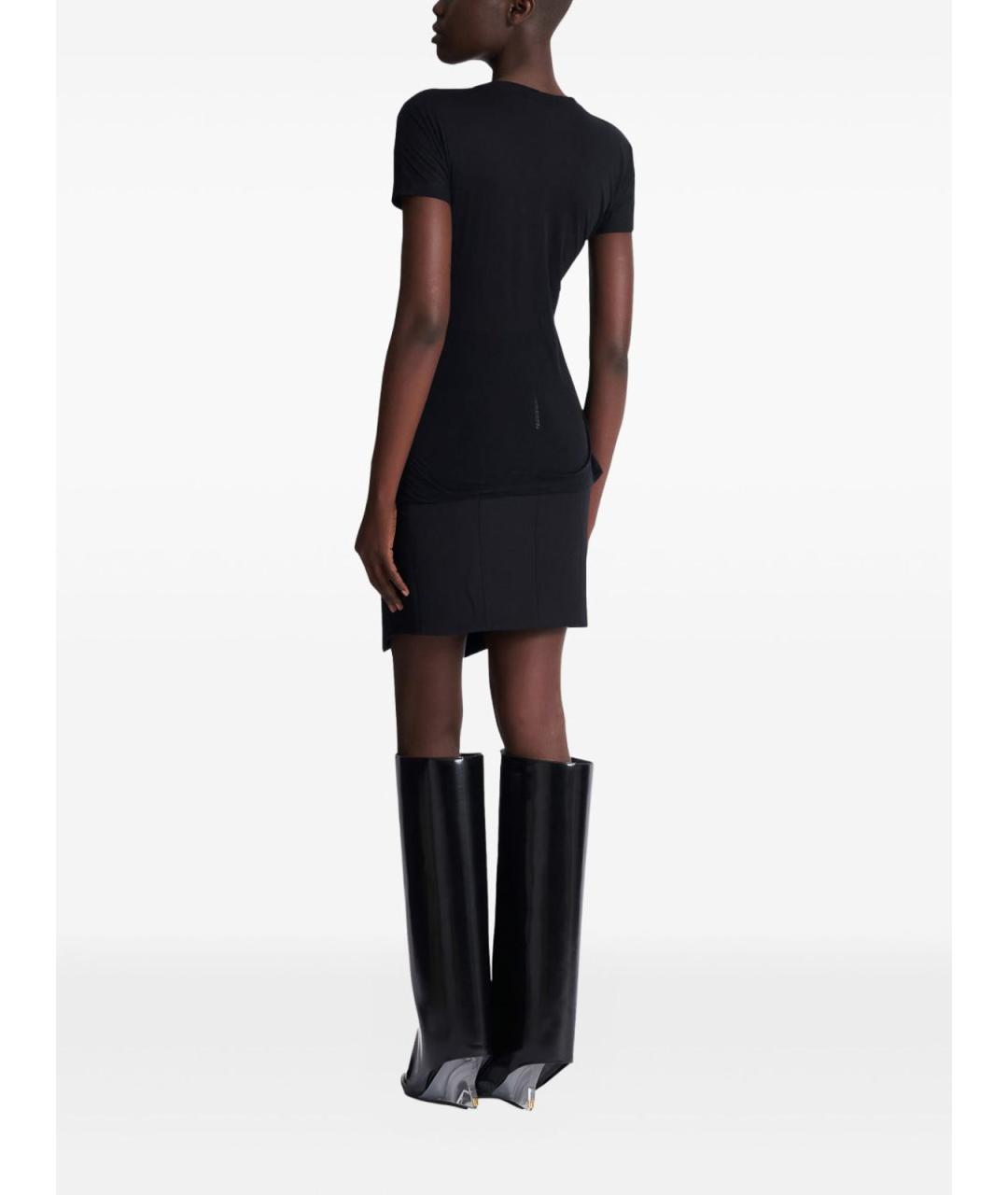 BALMAIN Черная хлопковая футболка, фото 3
