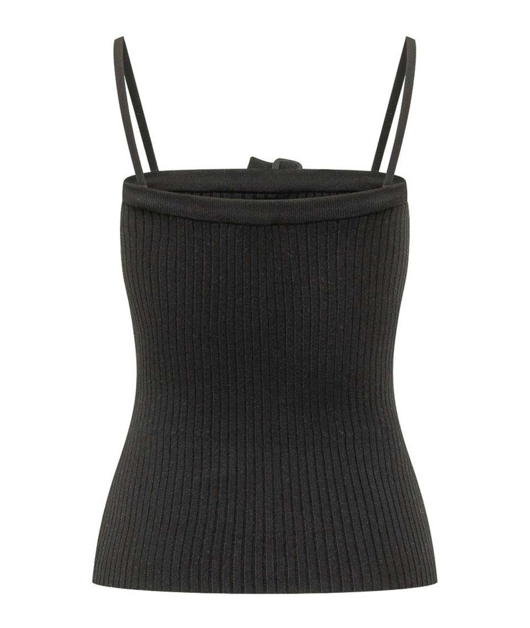 COURREGES Черная вискозная майка, фото 2