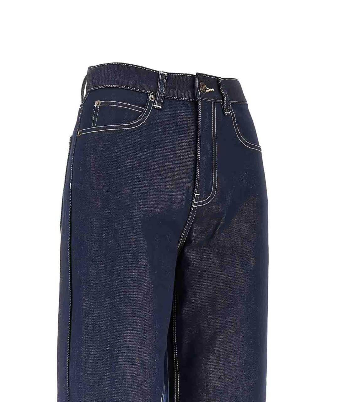 TORY BURCH Синие хлопковые прямые джинсы, фото 2