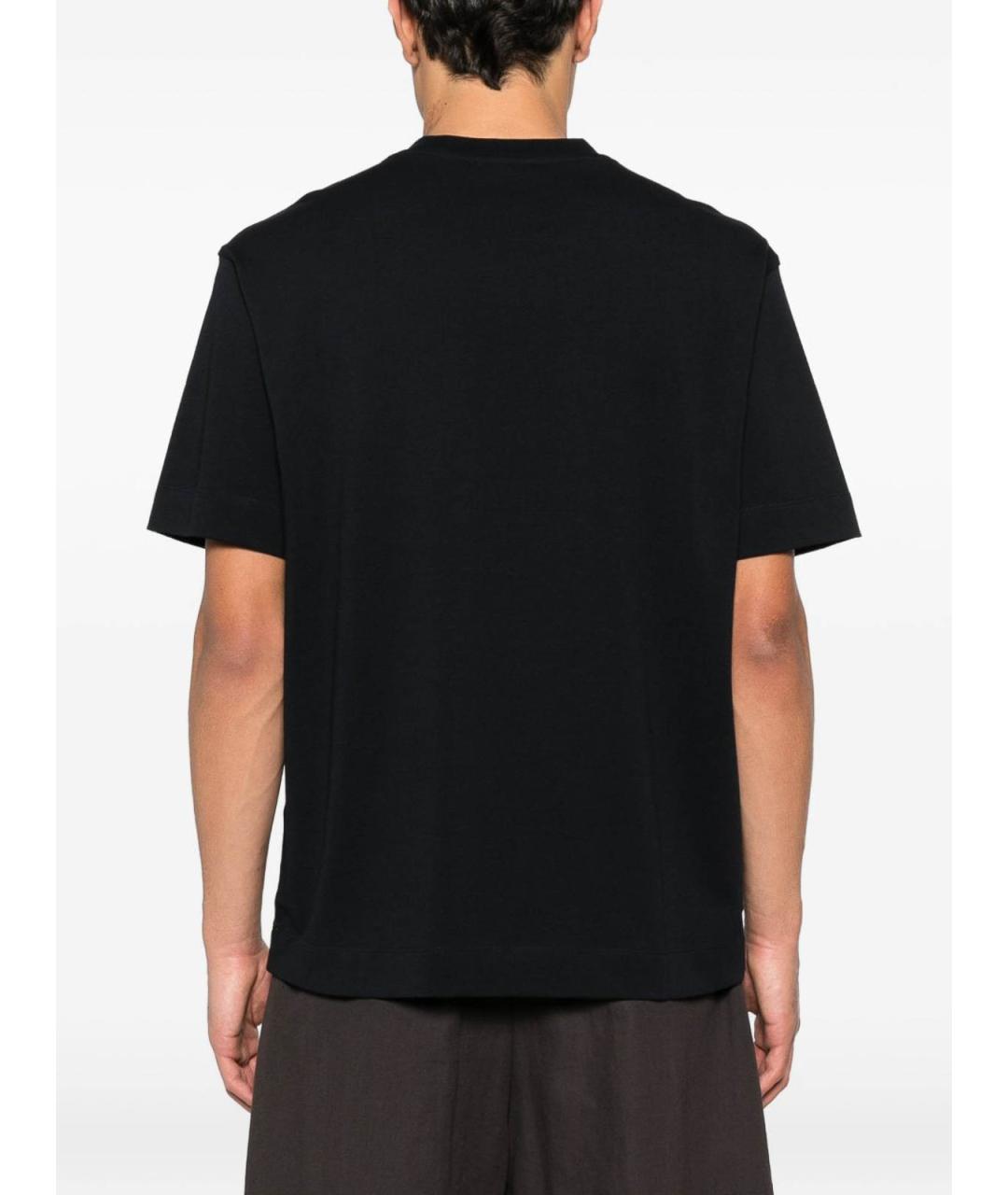 EMPORIO ARMANI Синяя хлопковая футболка, фото 4