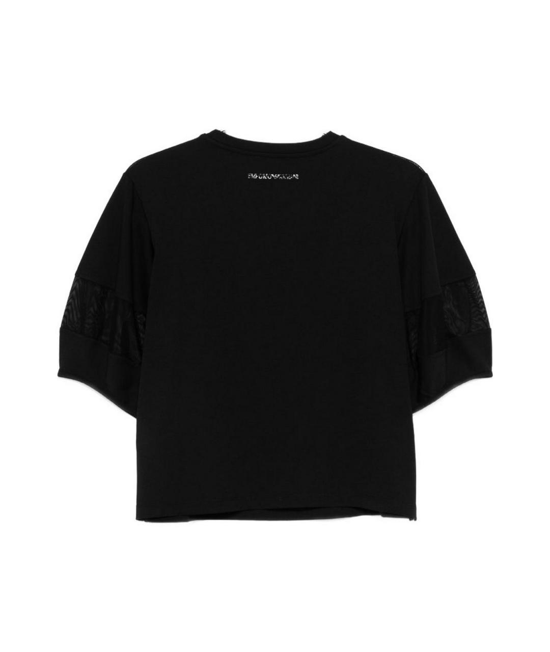 EMPORIO ARMANI Черный хлопковый джемпер / свитер, фото 3
