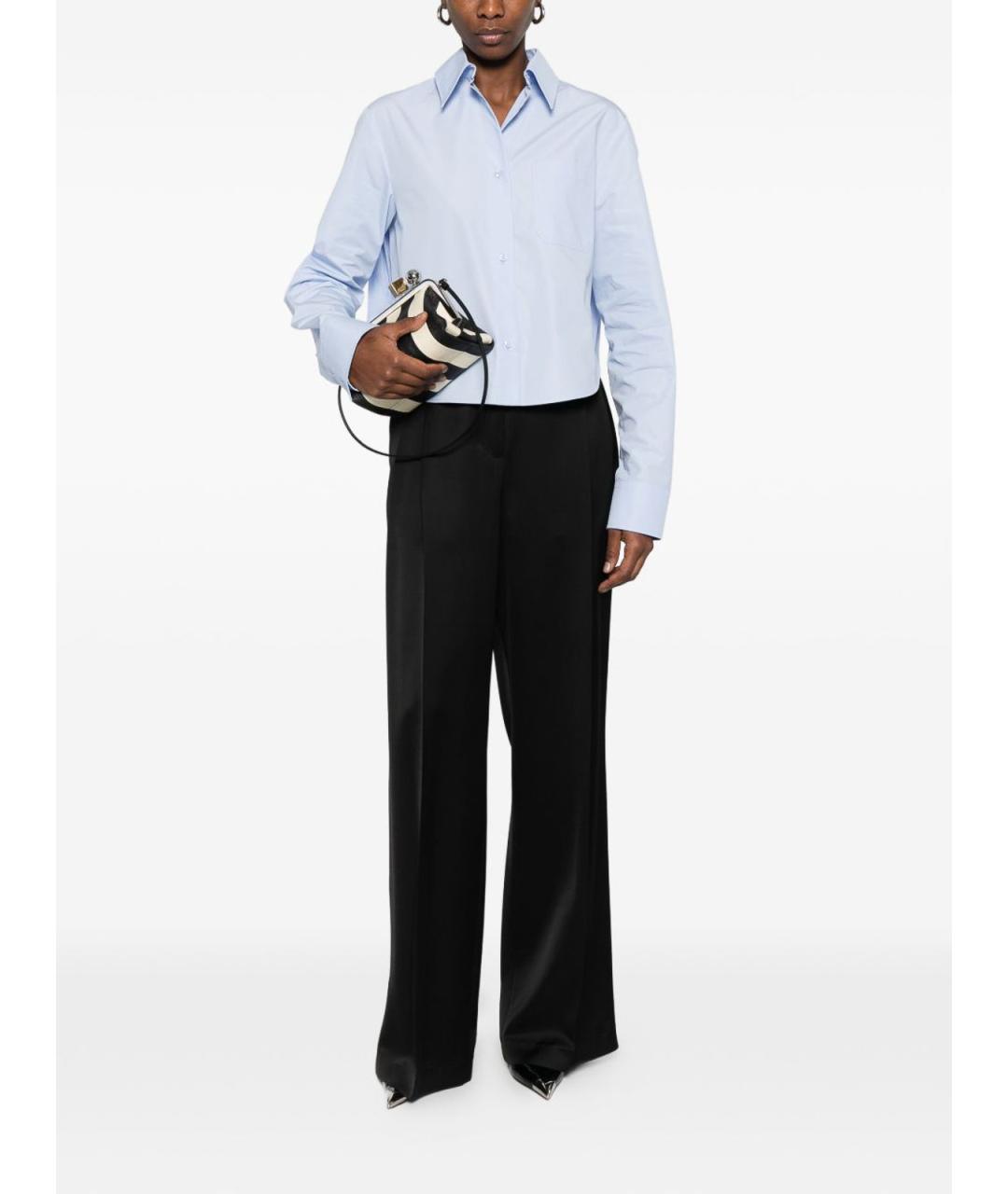 SPORTMAX Голубая хлопковая рубашка, фото 2