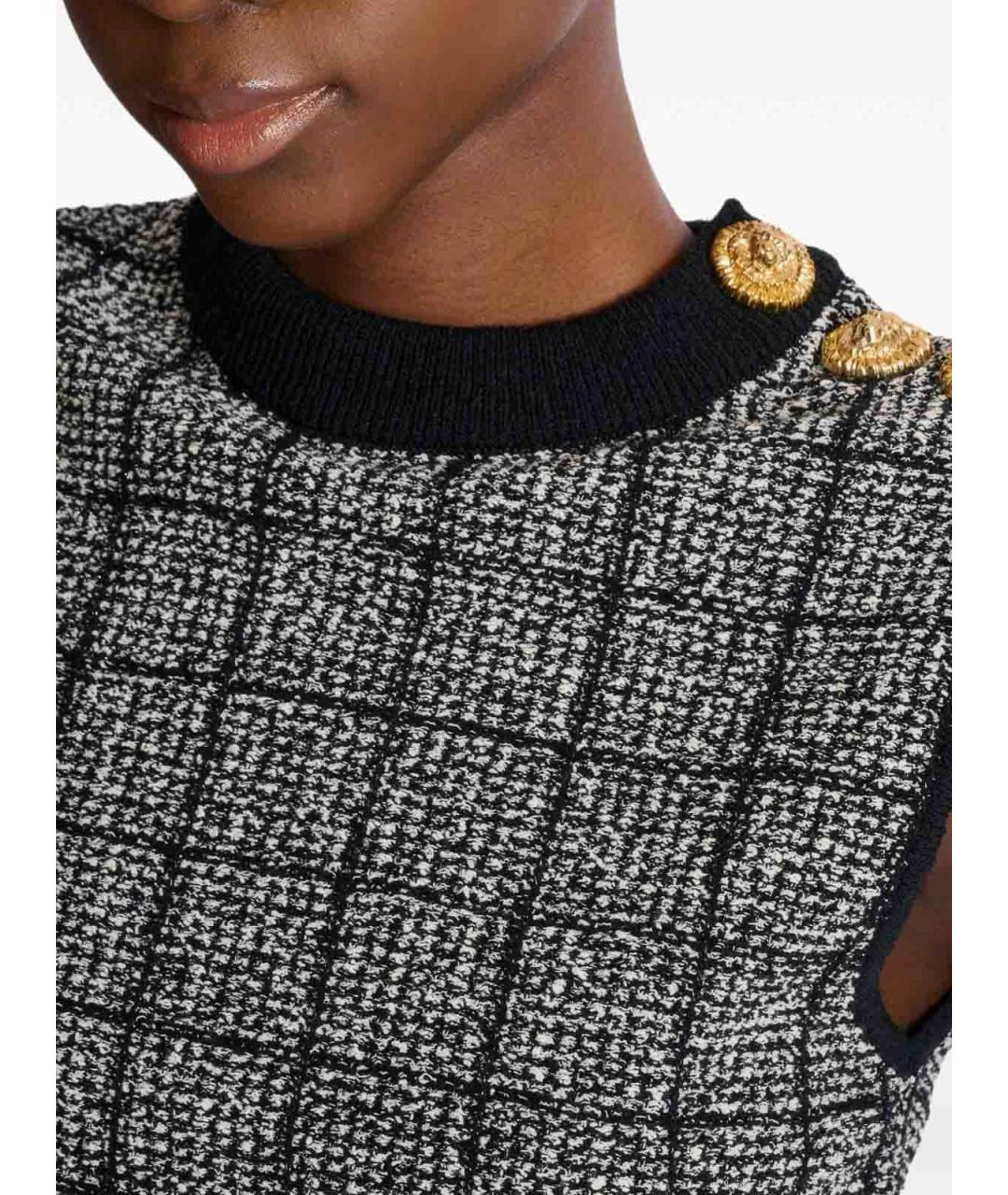BALMAIN Черная хлопковая жилетка, фото 2