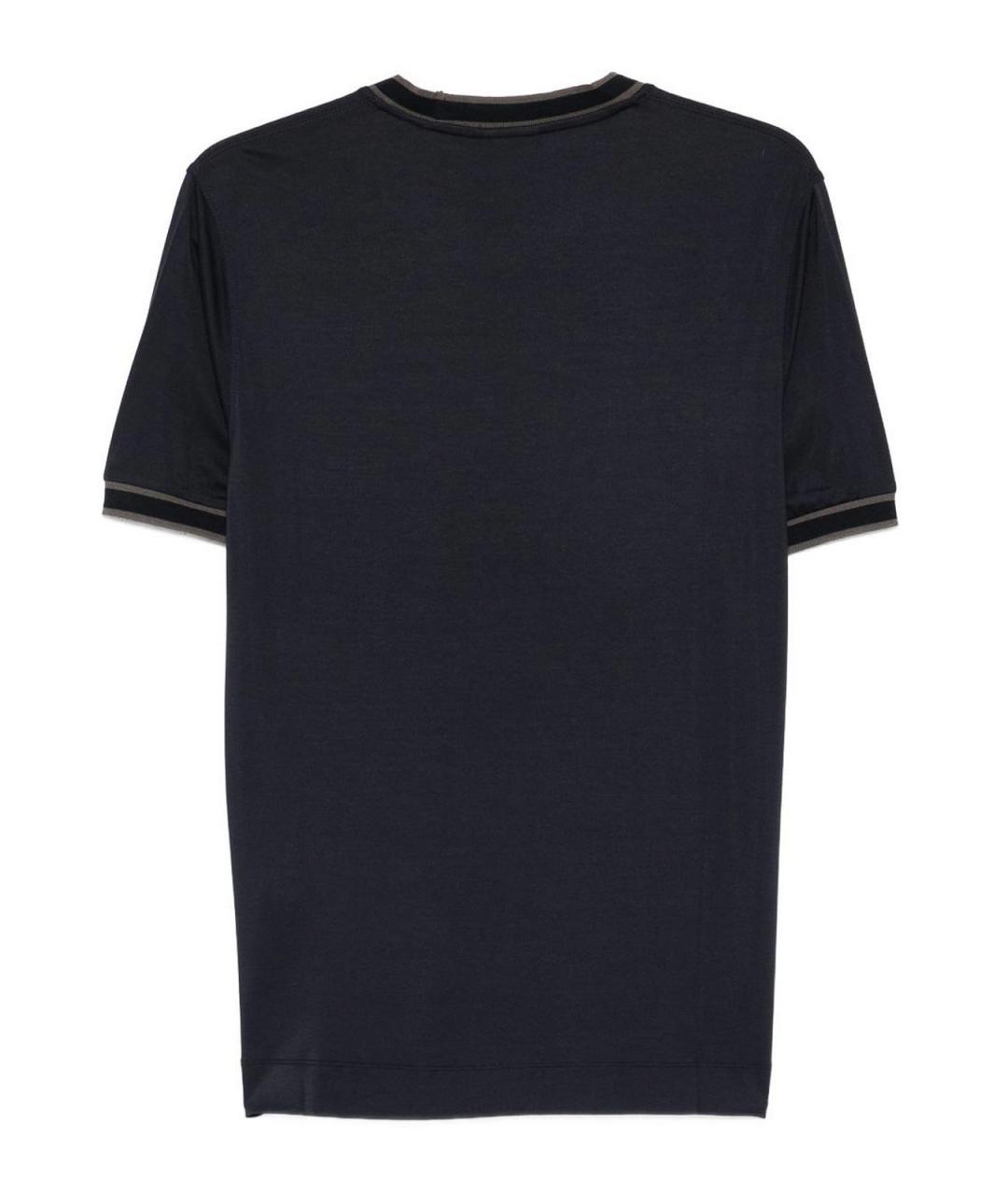 EMPORIO ARMANI Синяя синтетическая футболка, фото 2
