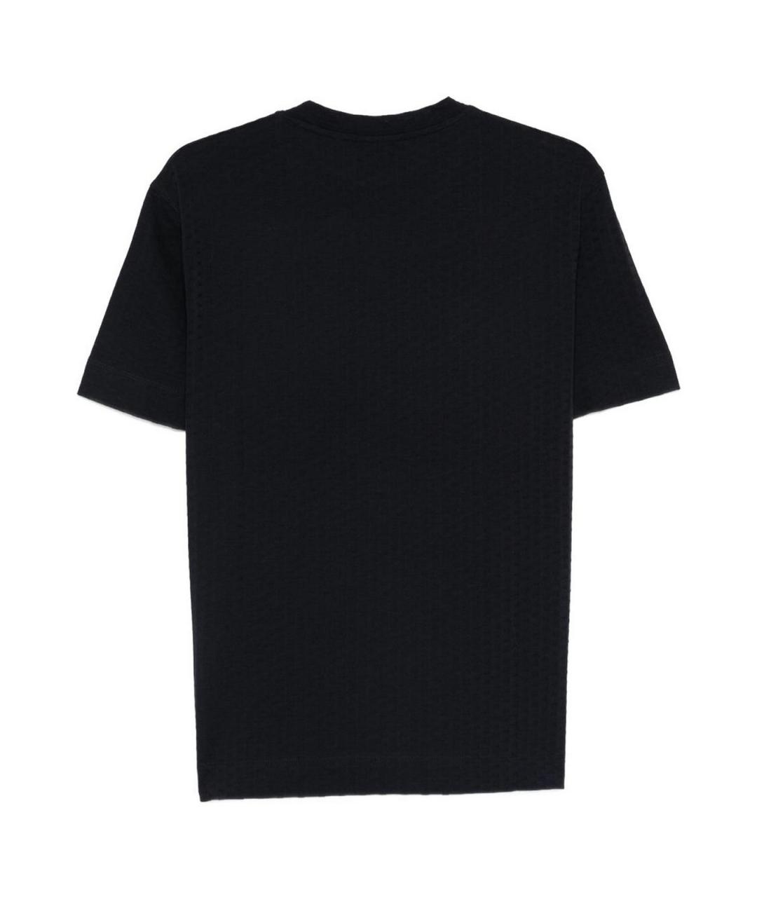 EMPORIO ARMANI Синяя хлопковая футболка, фото 3
