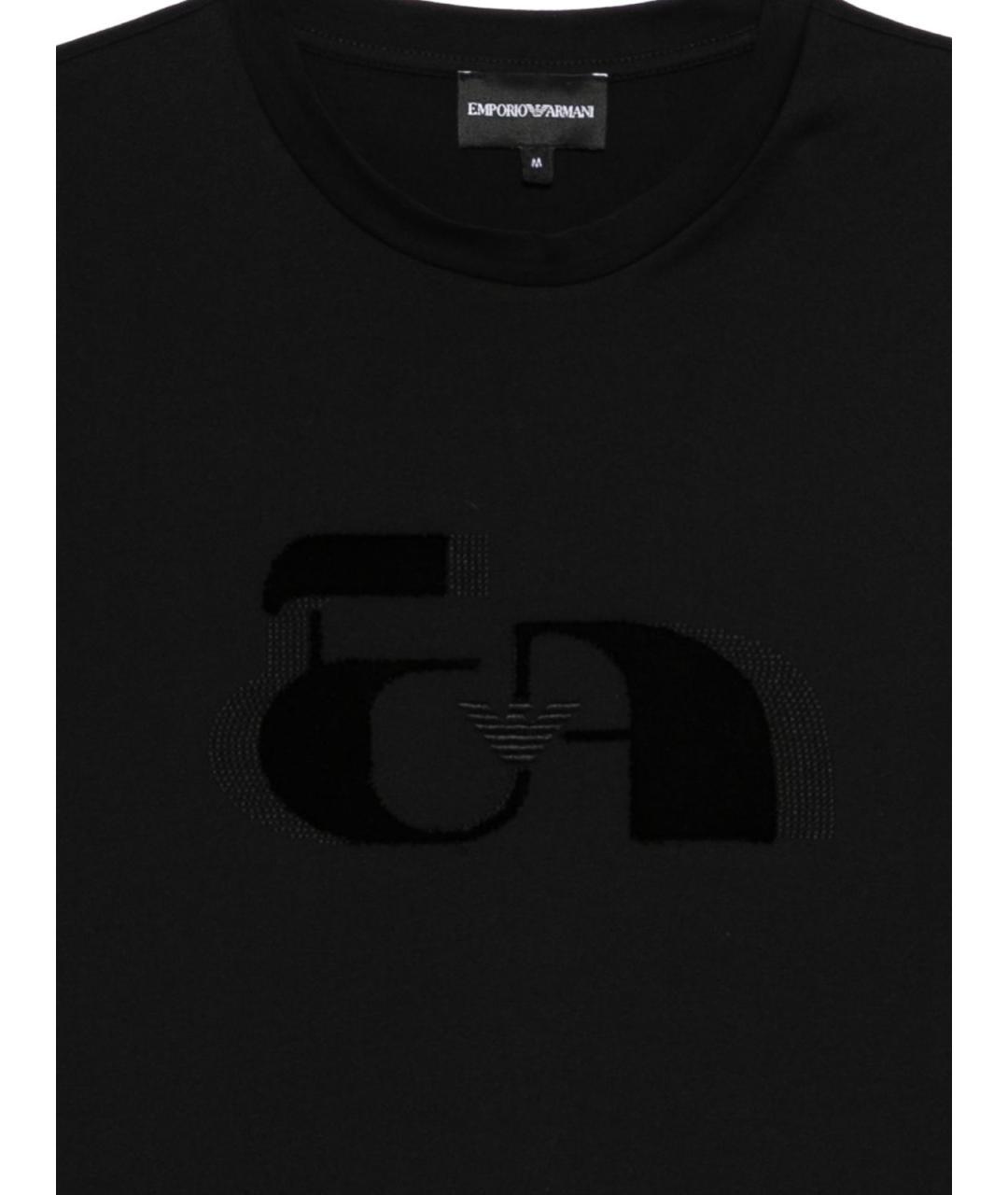 ARMANI EXCHANGE Черная хлопковая футболка, фото 3