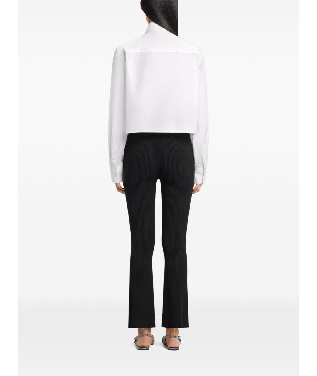 COURREGES Черные полиэстеровые брюки широкие, фото 3