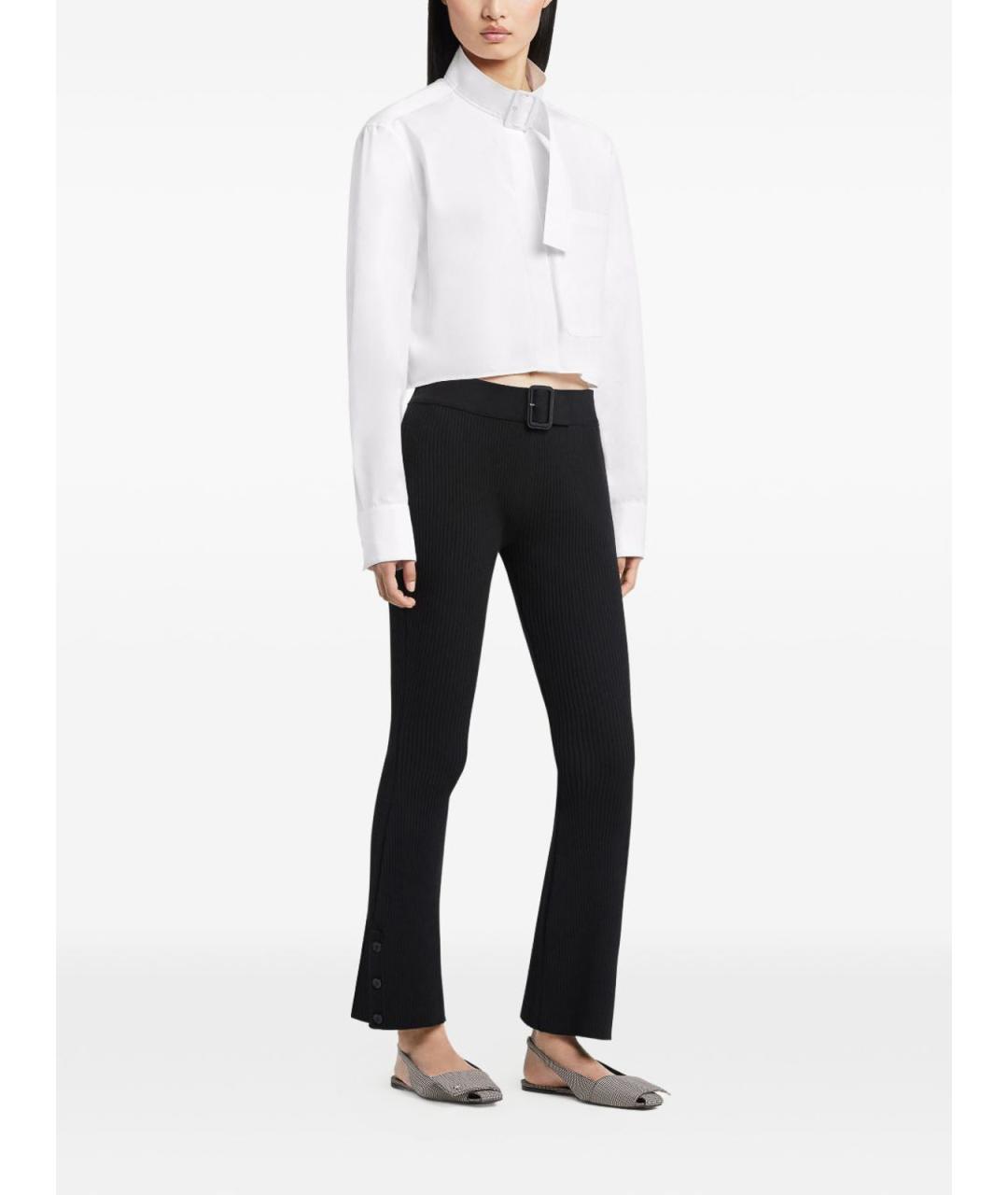 COURREGES Черные полиэстеровые брюки широкие, фото 2
