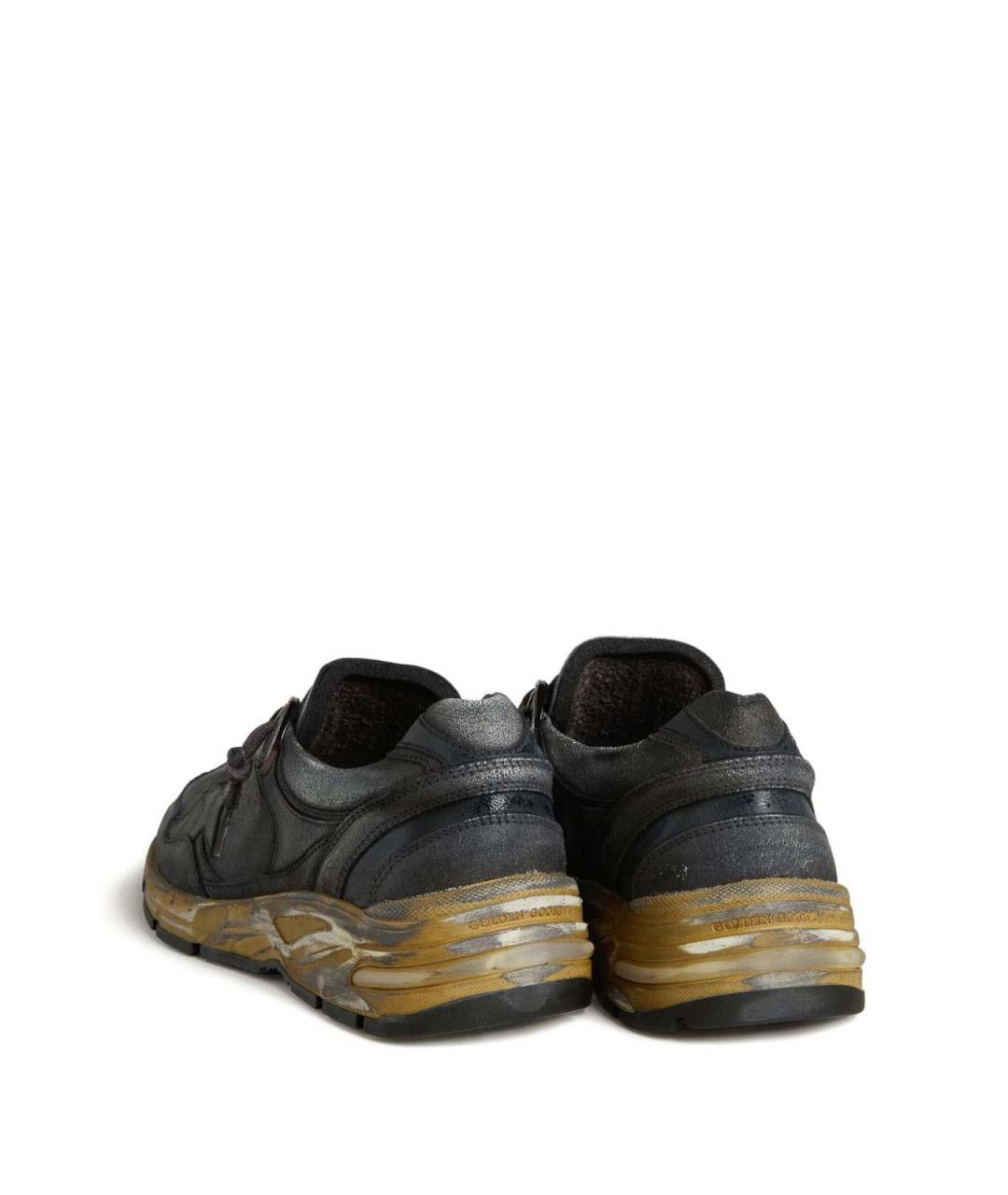 GOLDEN GOOSE DELUXE BRAND Черные кожаные низкие кроссовки / кеды, фото 2