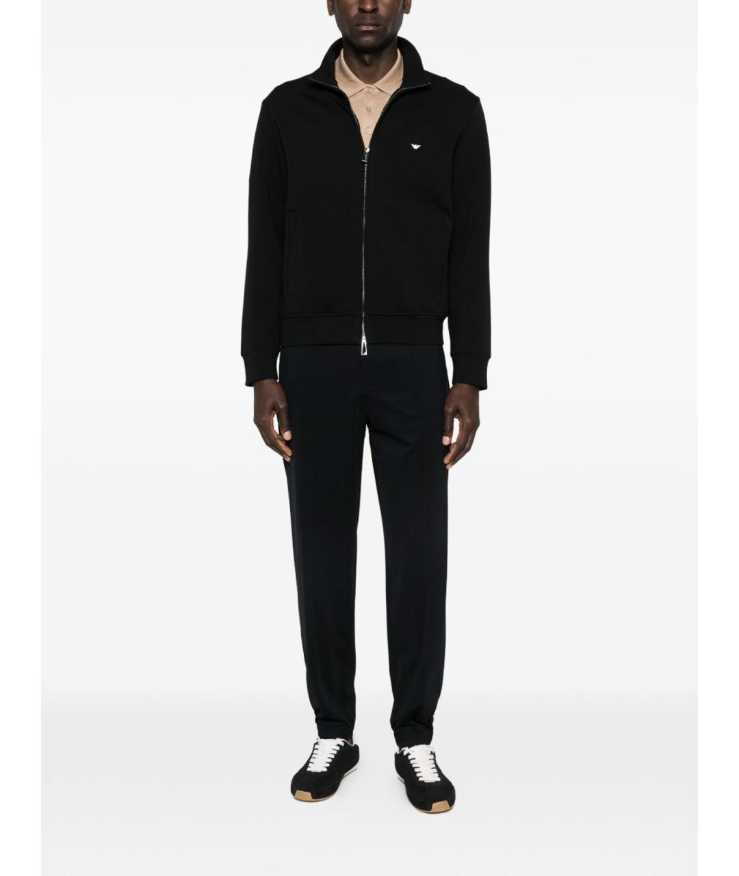 EMPORIO ARMANI Синие полиамидовые повседневные брюки, фото 5