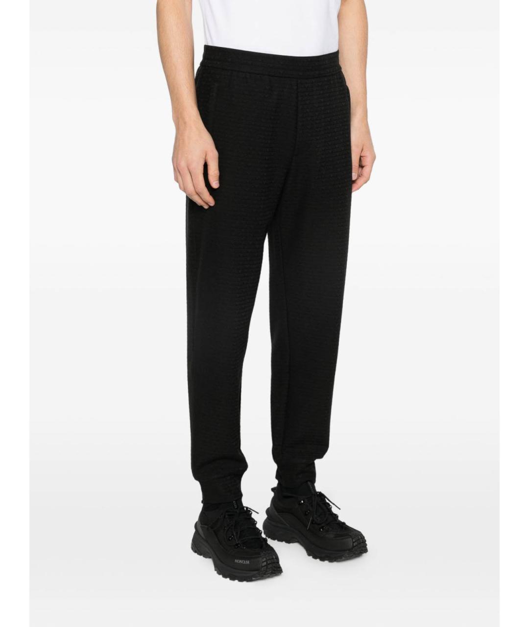 EMPORIO ARMANI Черные хлопковые повседневные брюки, фото 5