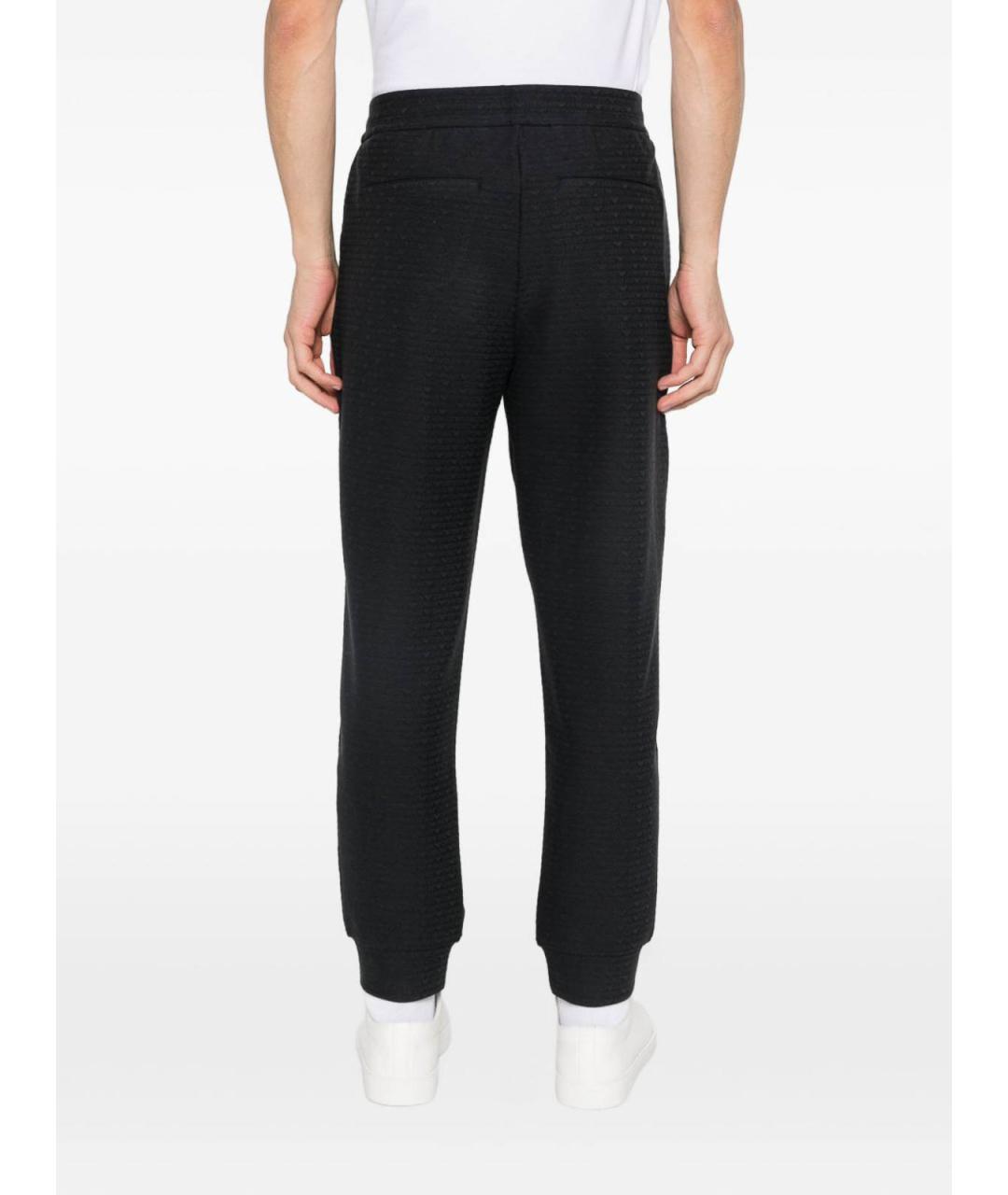 EMPORIO ARMANI Темно-синие хлопковые повседневные брюки, фото 5