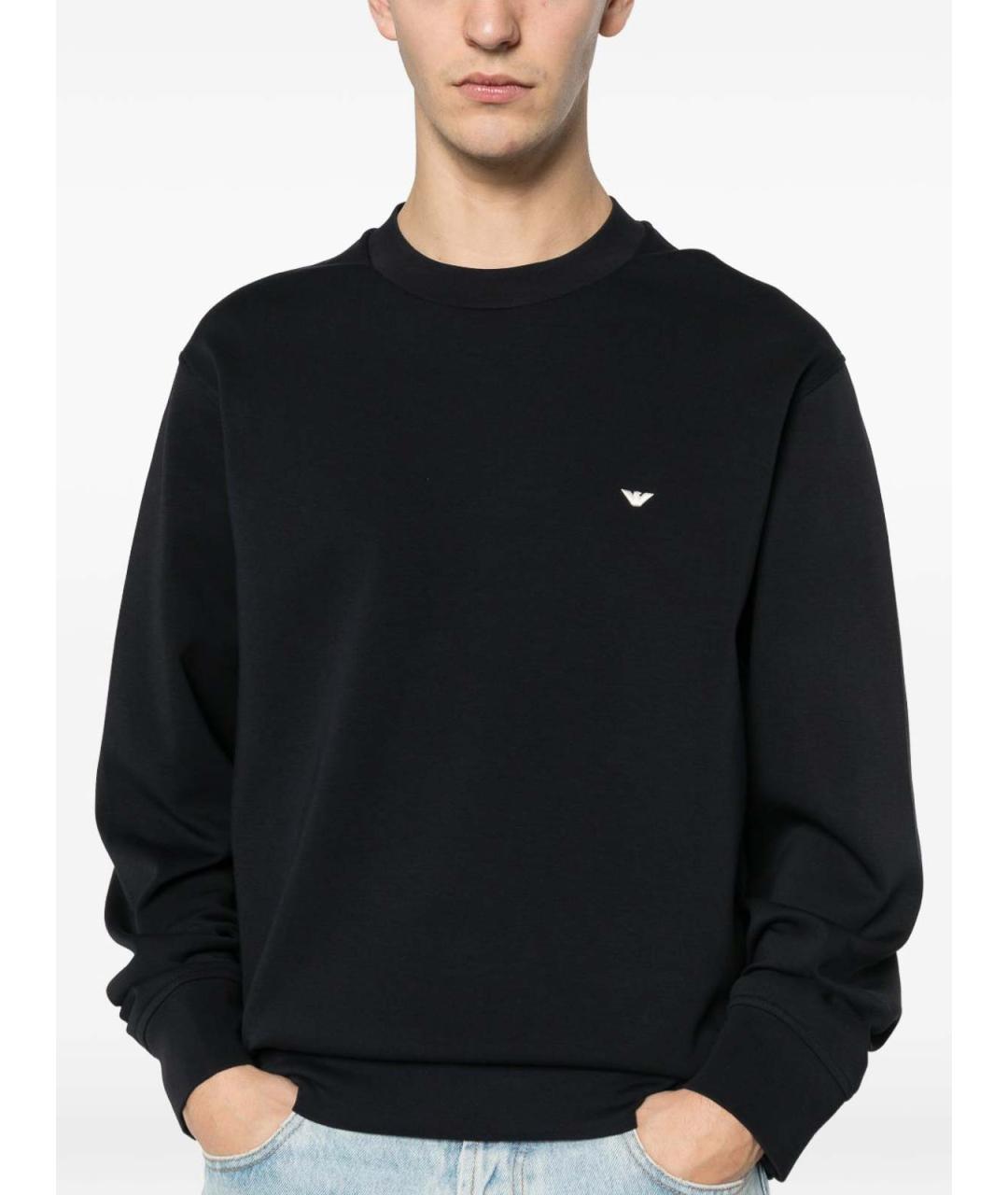 EMPORIO ARMANI Синий полиэстеровый джемпер / свитер, фото 2