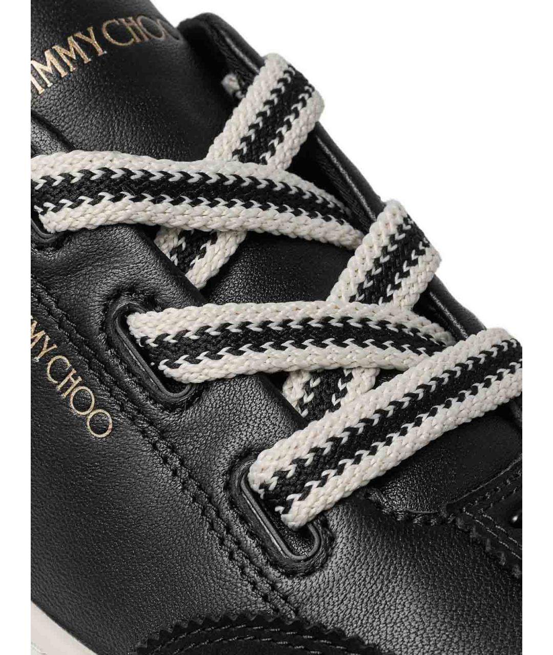 JIMMY CHOO Черные кожаные кроссовки, фото 6