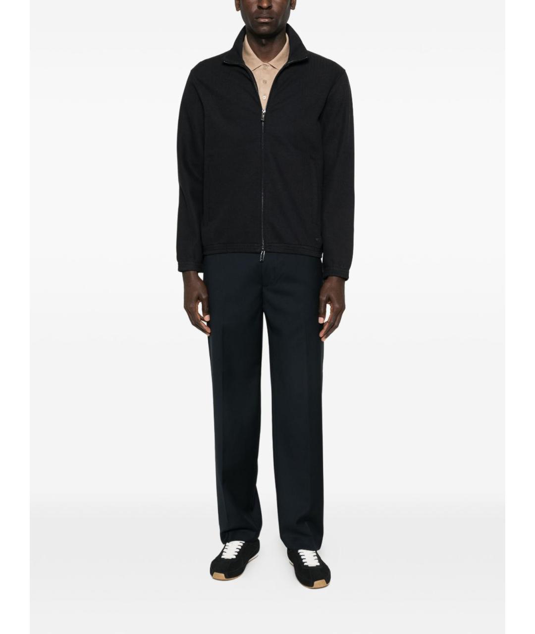 EMPORIO ARMANI Синие шерстяные повседневные брюки, фото 5