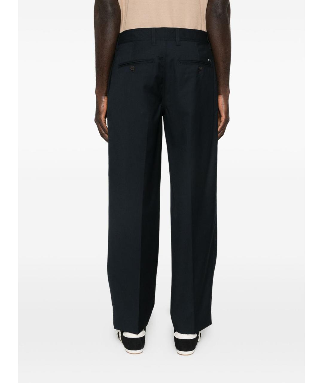 EMPORIO ARMANI Синие шерстяные повседневные брюки, фото 3