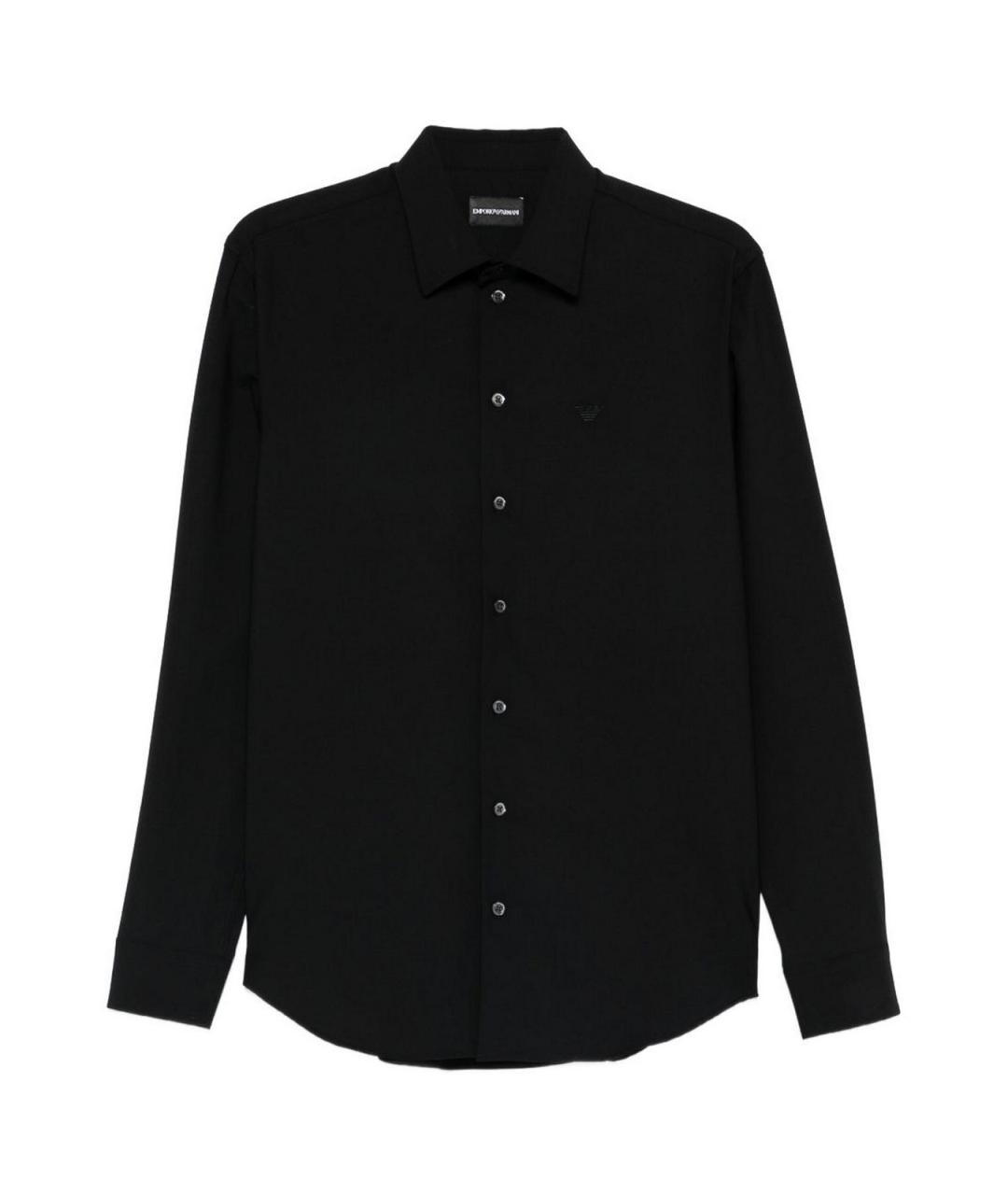 ARMANI EXCHANGE Черная шерстяная классическая рубашка, фото 1