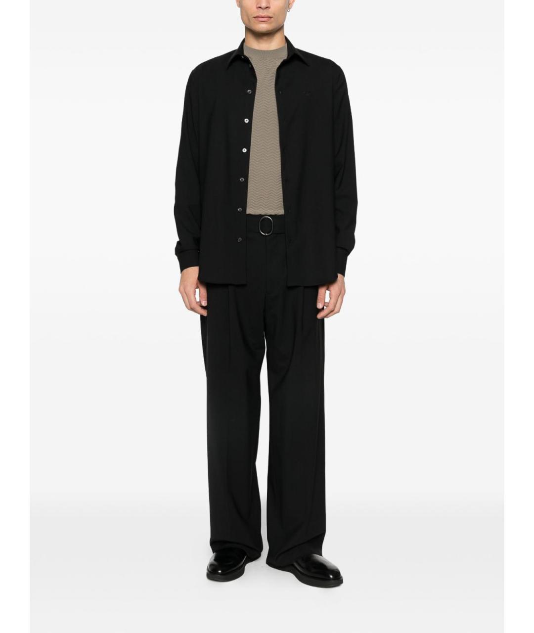 ARMANI EXCHANGE Черная шерстяная классическая рубашка, фото 3