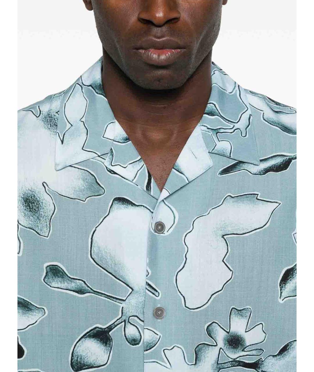 PS BY PAUL SMITH Синяя хлопковая классическая рубашка, фото 4