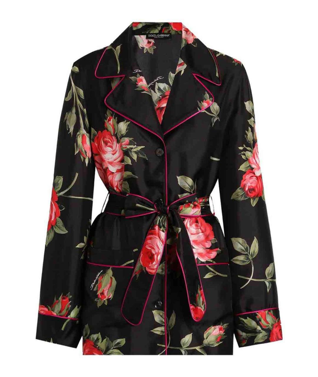 DOLCE&GABBANA Черная шелковая рубашка, фото 1