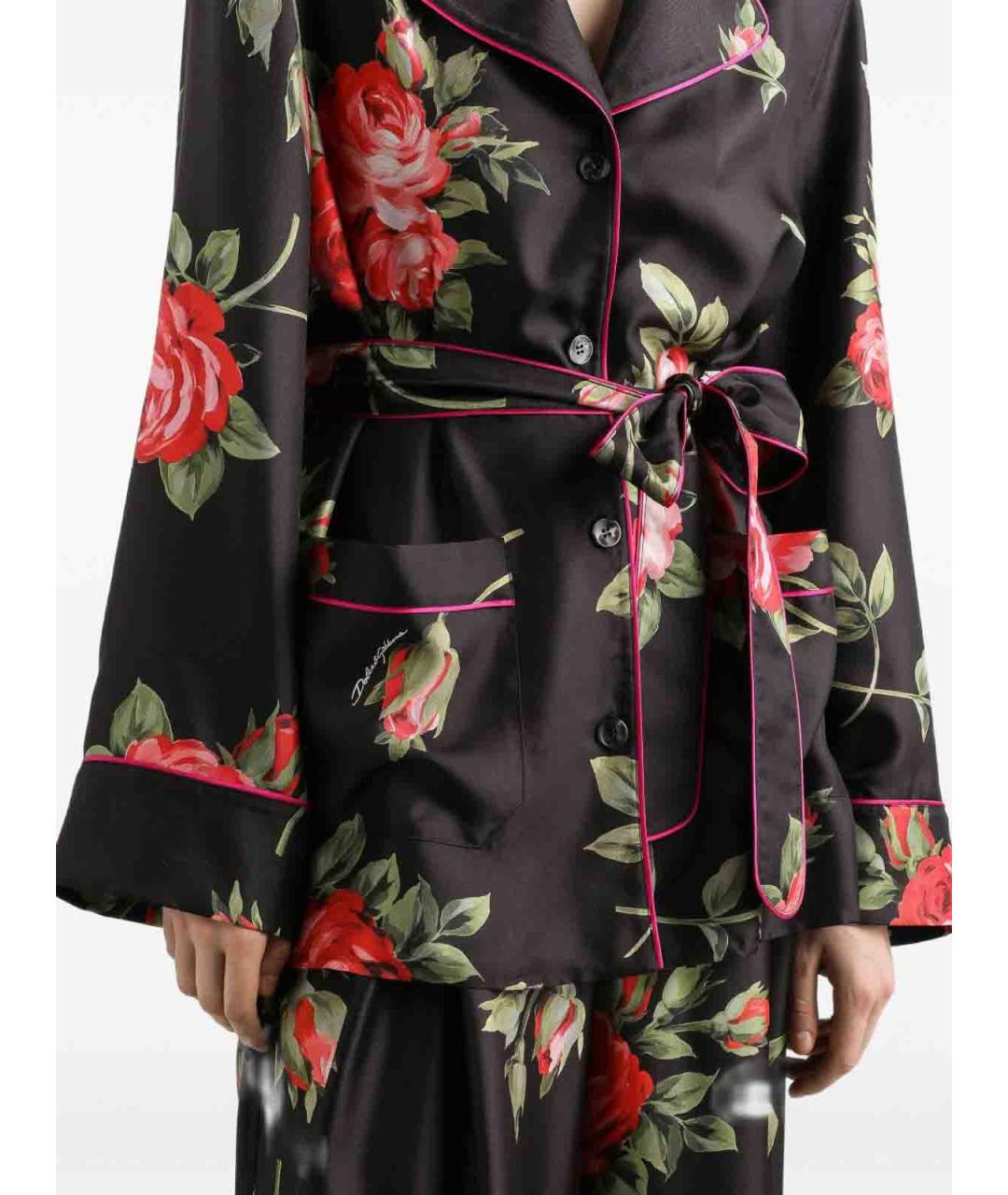 DOLCE&GABBANA Черная шелковая рубашка, фото 4