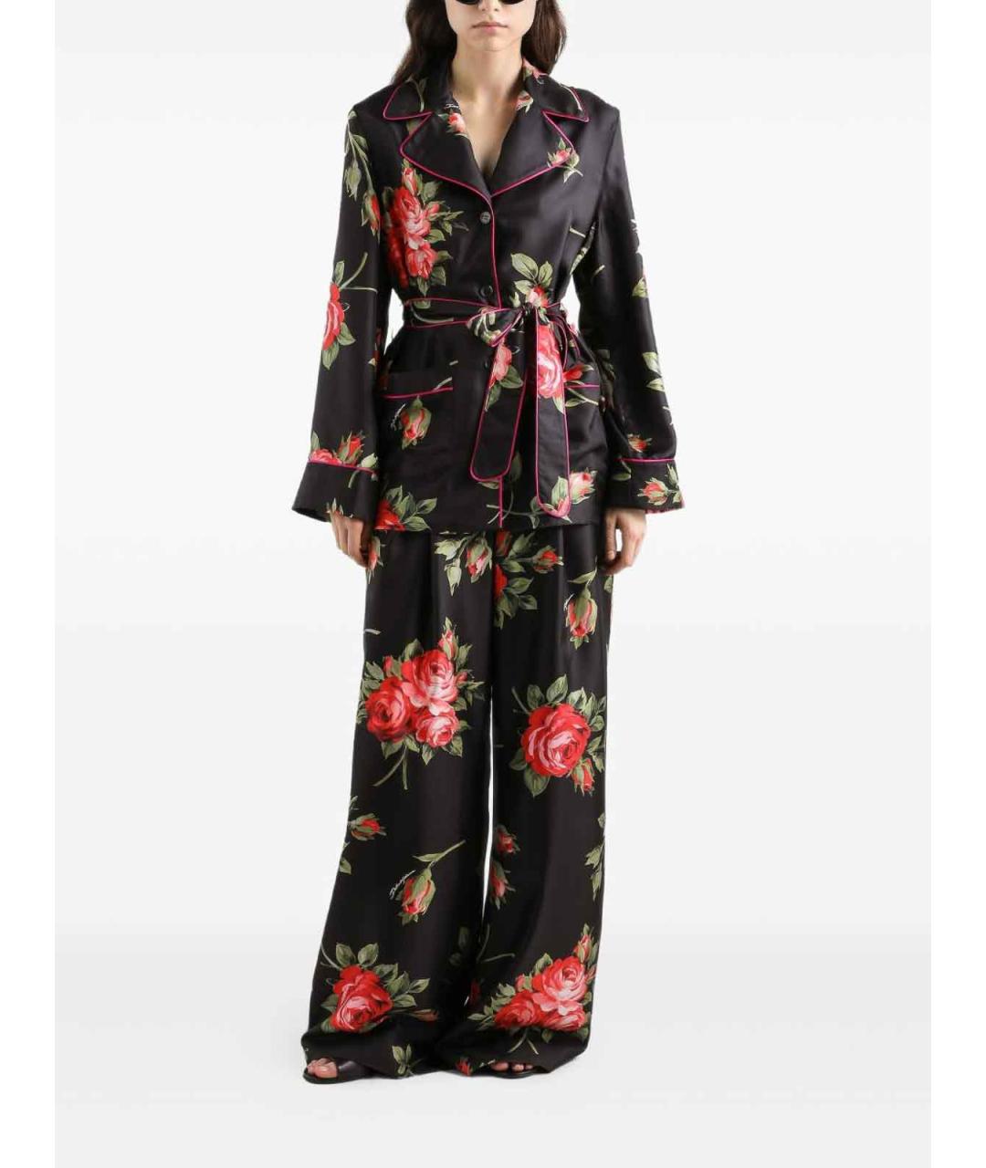 DOLCE&GABBANA Черная шелковая рубашка, фото 3