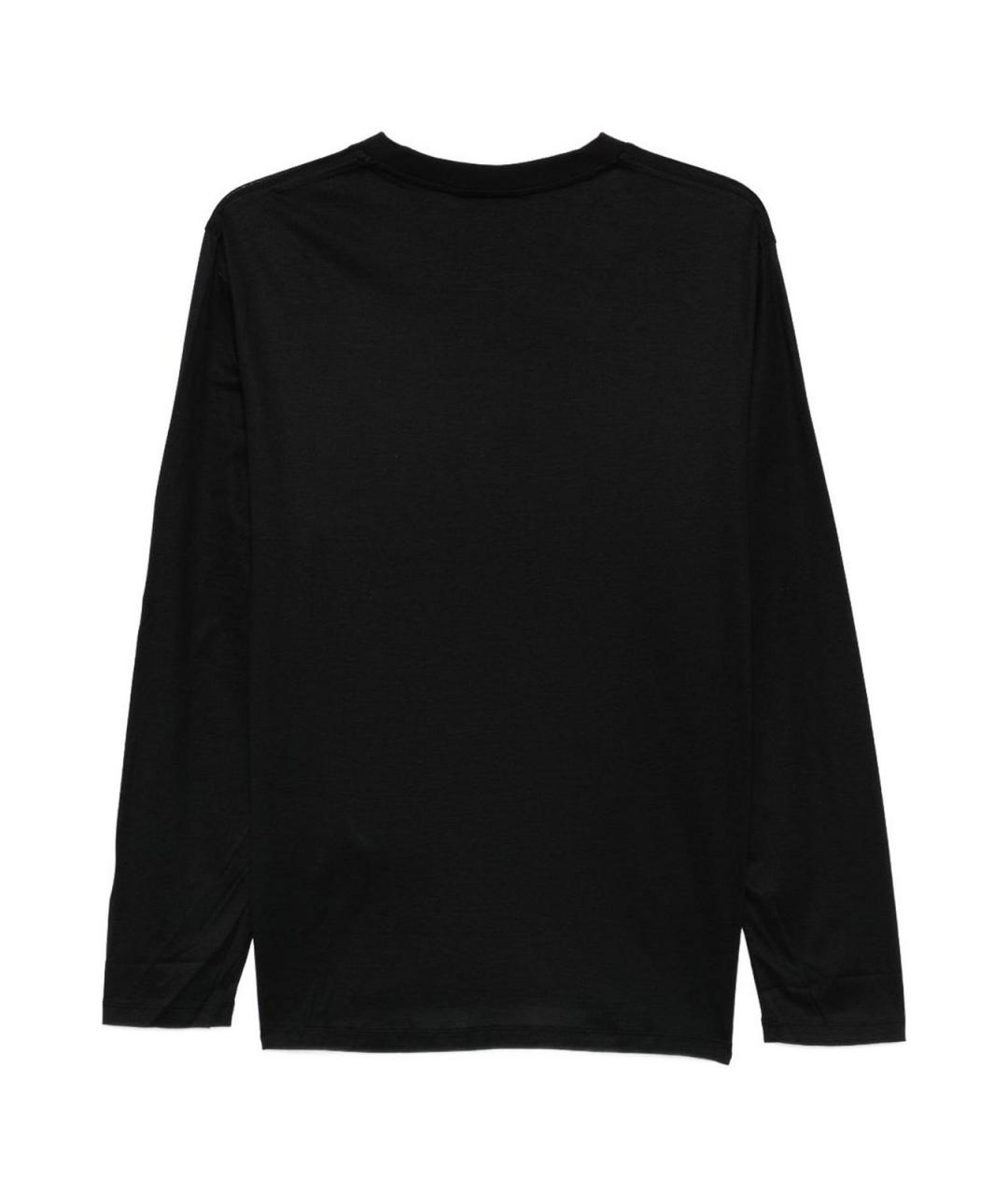 EMPORIO ARMANI Черная хлопковая футболка, фото 2