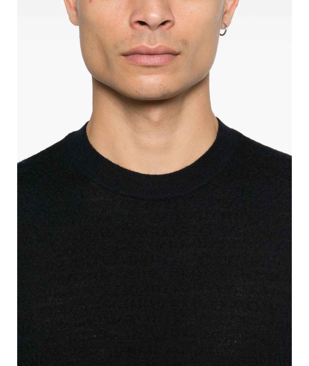 EMPORIO ARMANI Синий шерстяной джемпер / свитер, фото 4