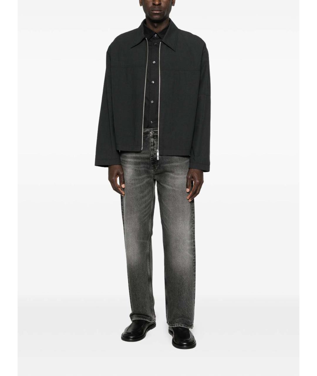 EMPORIO ARMANI Черная хлопковая классическая рубашка, фото 4