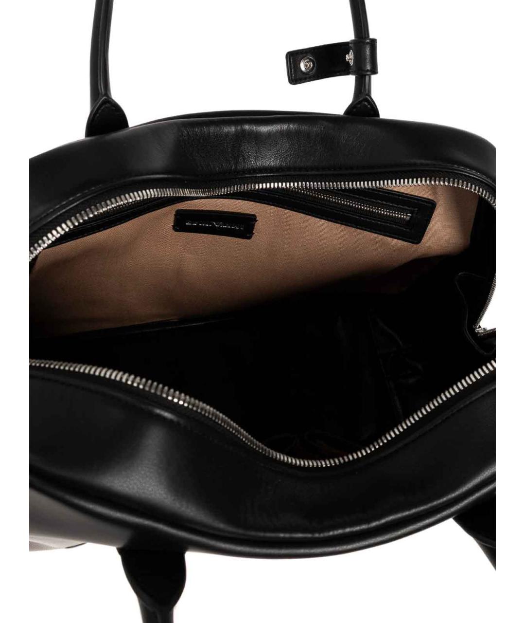 EMPORIO ARMANI Черная синтетическая сумка через плечо, фото 4