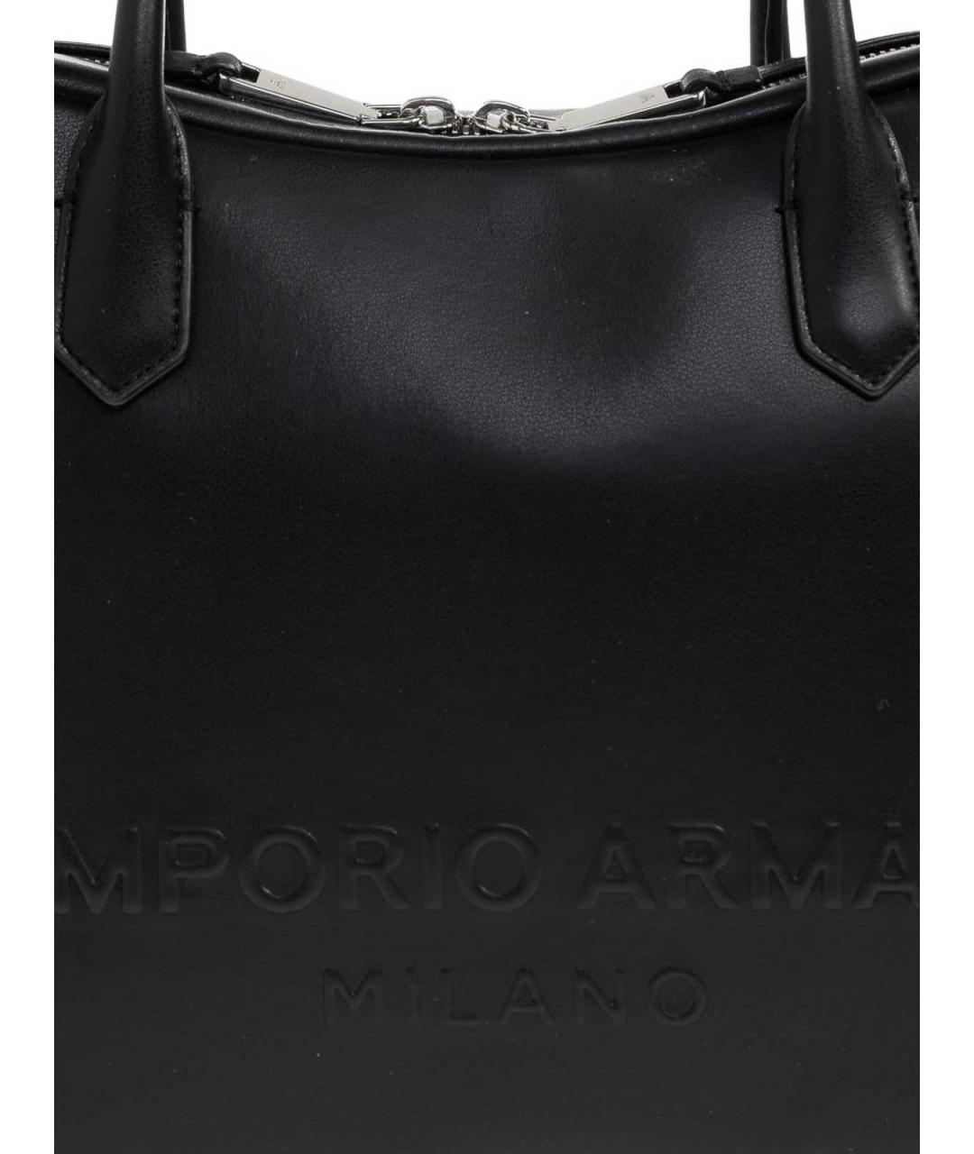 EMPORIO ARMANI Черная синтетическая сумка через плечо, фото 3