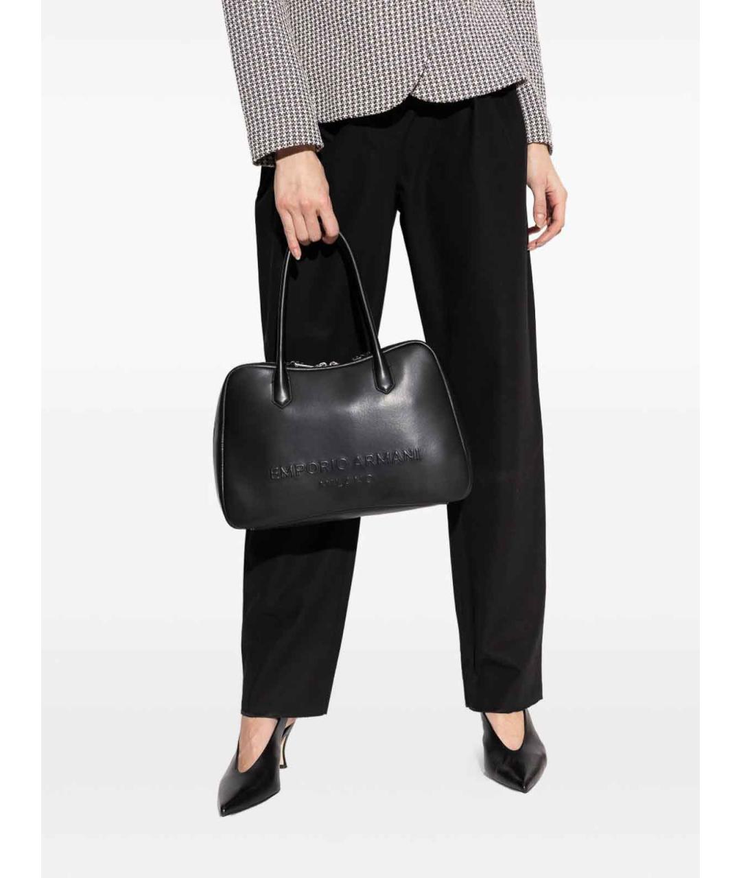 EMPORIO ARMANI Черная синтетическая сумка через плечо, фото 2