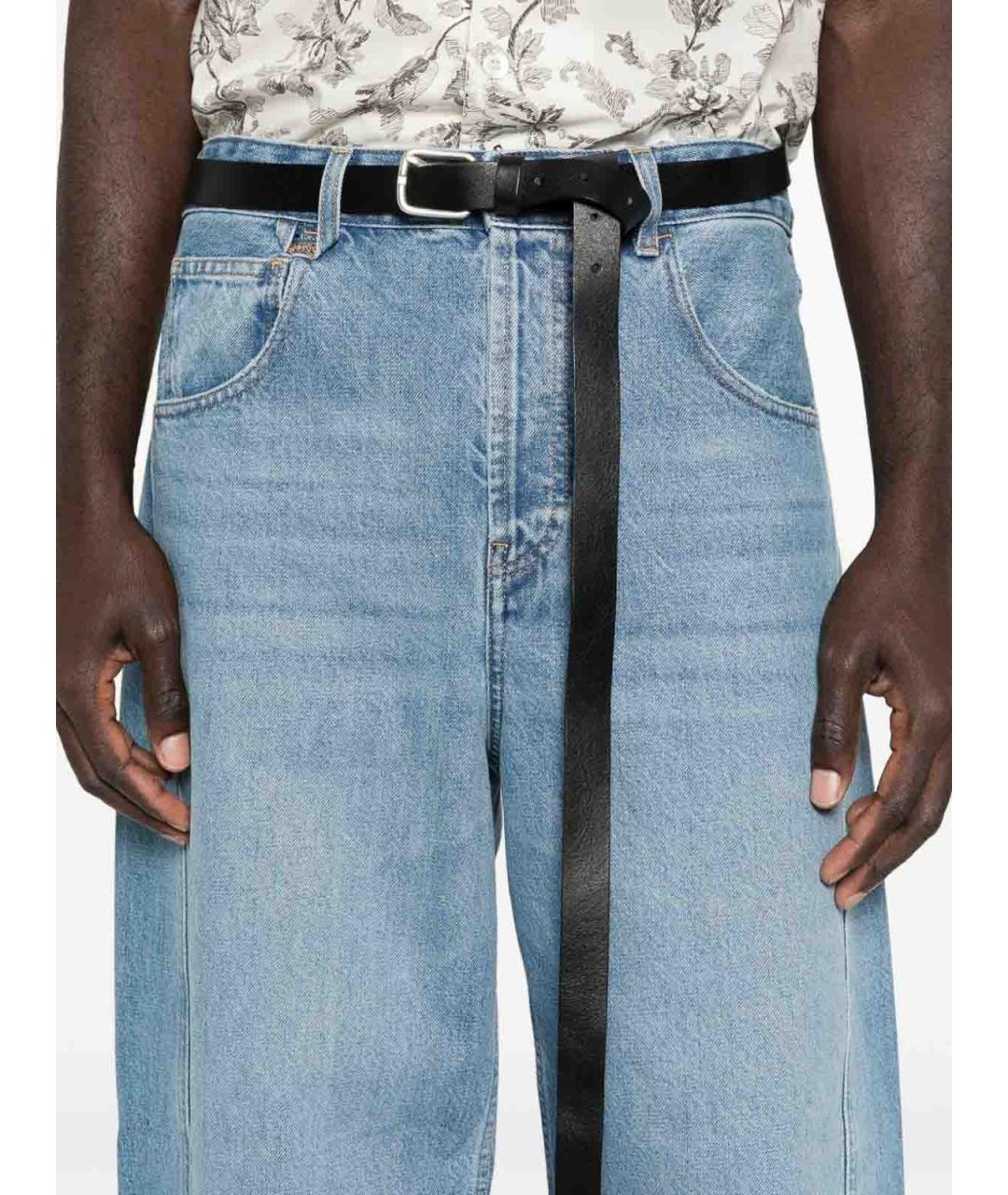 JACQUEMUS Голубые хлопковые прямые джинсы, фото 5