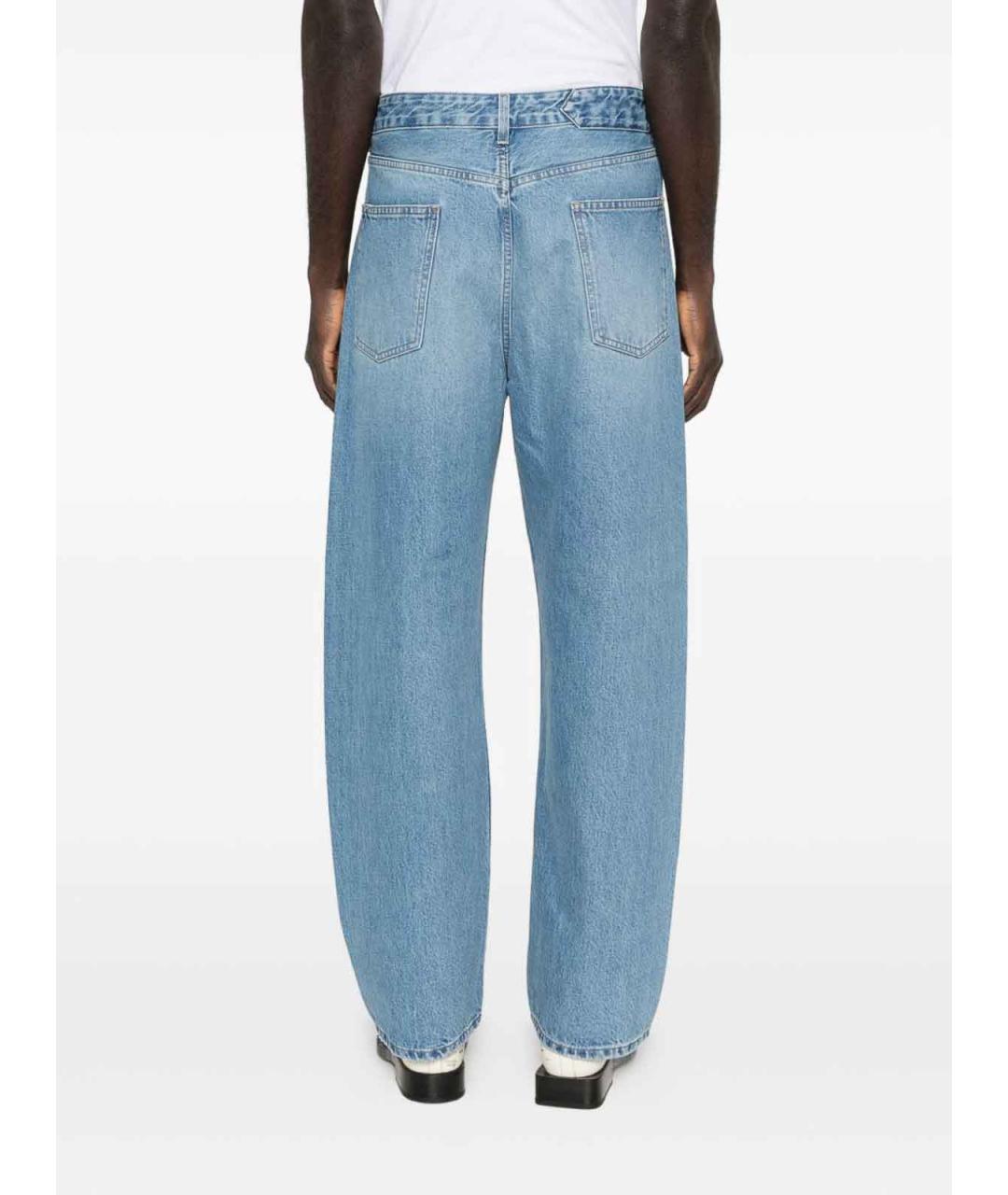 JACQUEMUS Голубые хлопковые прямые джинсы, фото 2