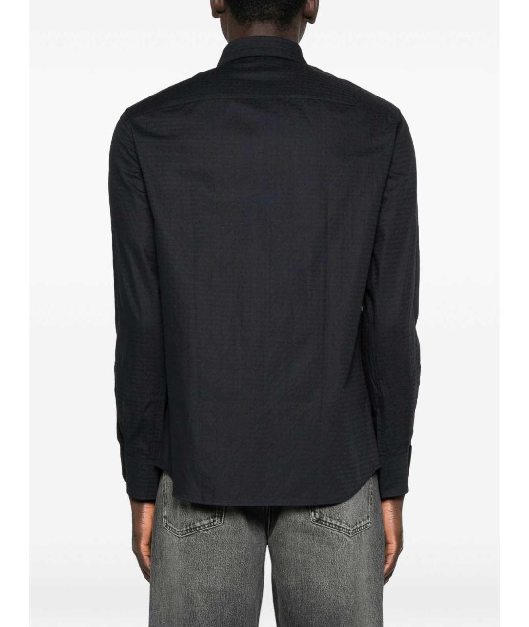 EMPORIO ARMANI Синяя хлопковая классическая рубашка, фото 5