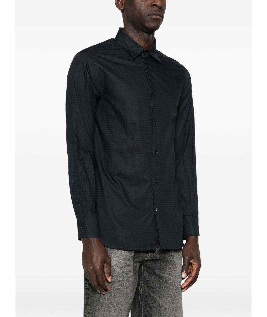EMPORIO ARMANI Синяя хлопковая классическая рубашка, фото 3