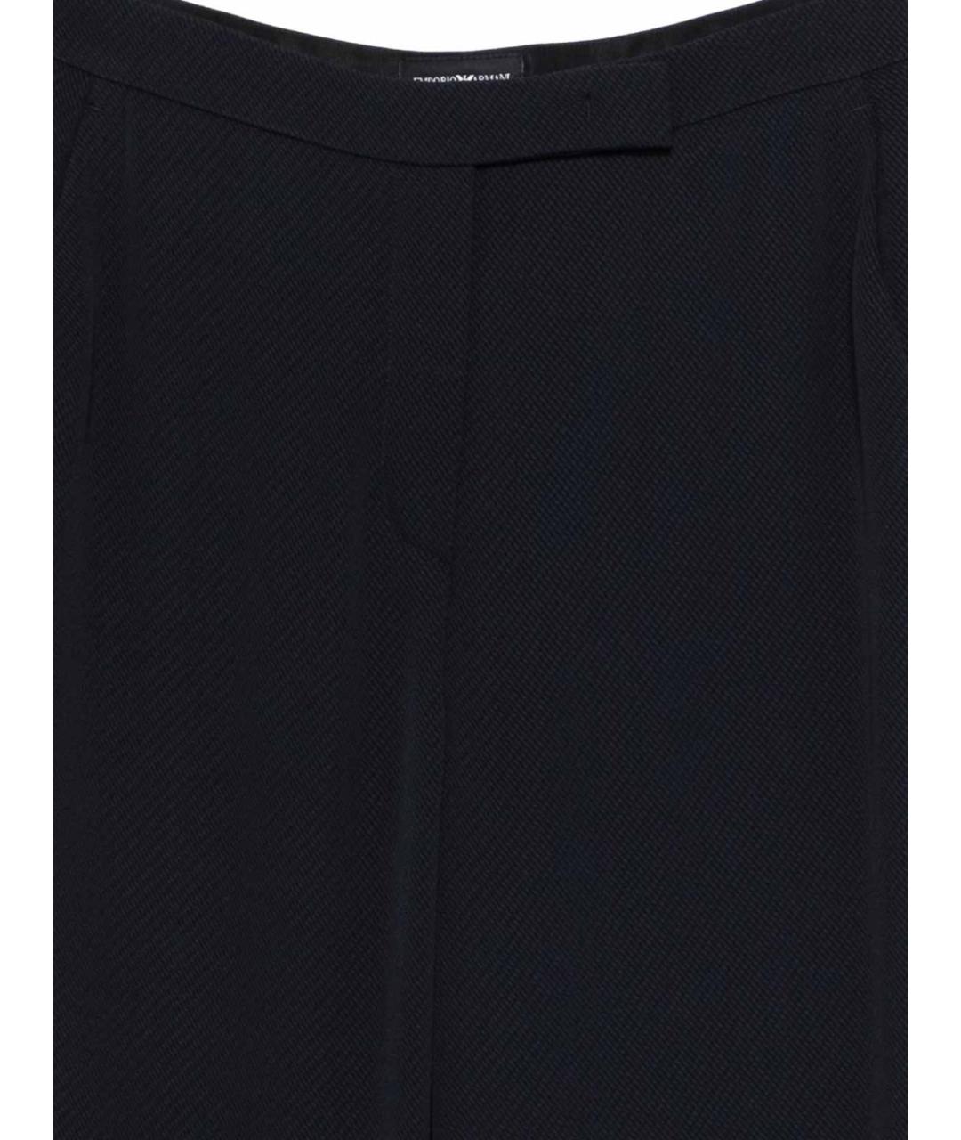 EMPORIO ARMANI Синие вискозные брюки широкие, фото 3