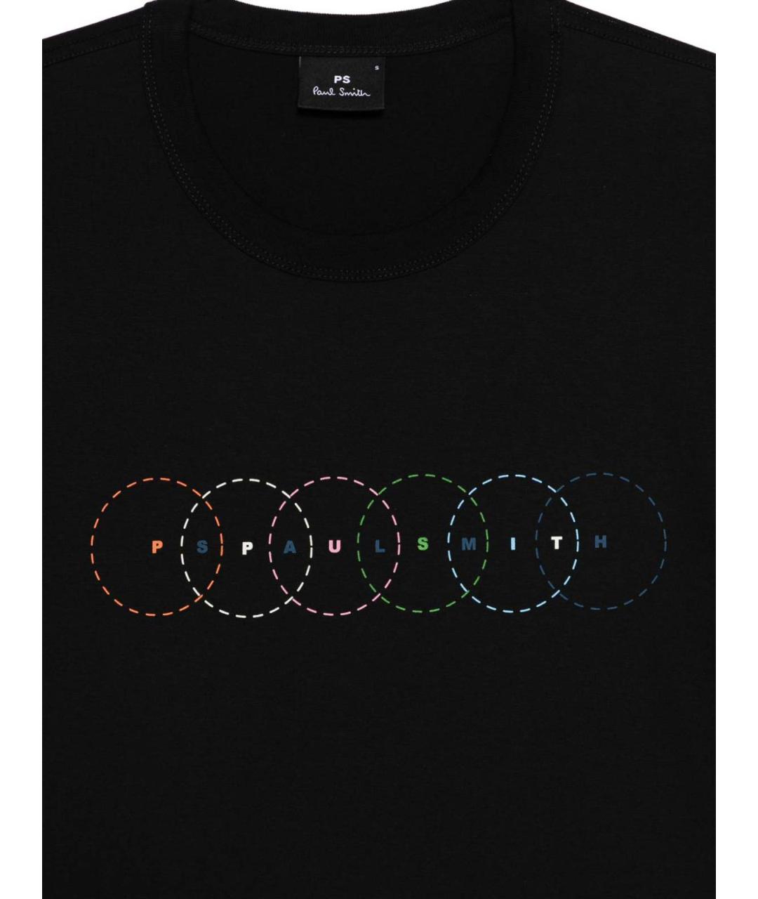 PS BY PAUL SMITH Черная хлопковая футболка, фото 3