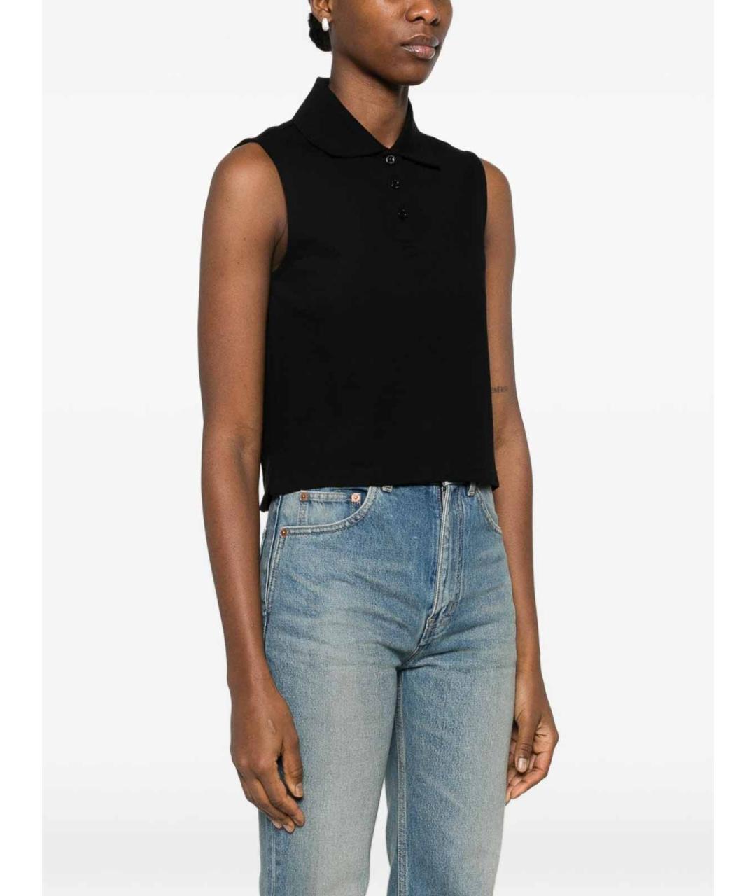 SAINT LAURENT Черная хлопковая футболка, фото 3