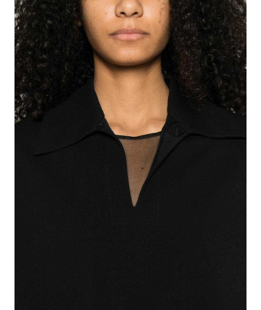 JIL SANDER Черная полиамидовая футболка, фото 4