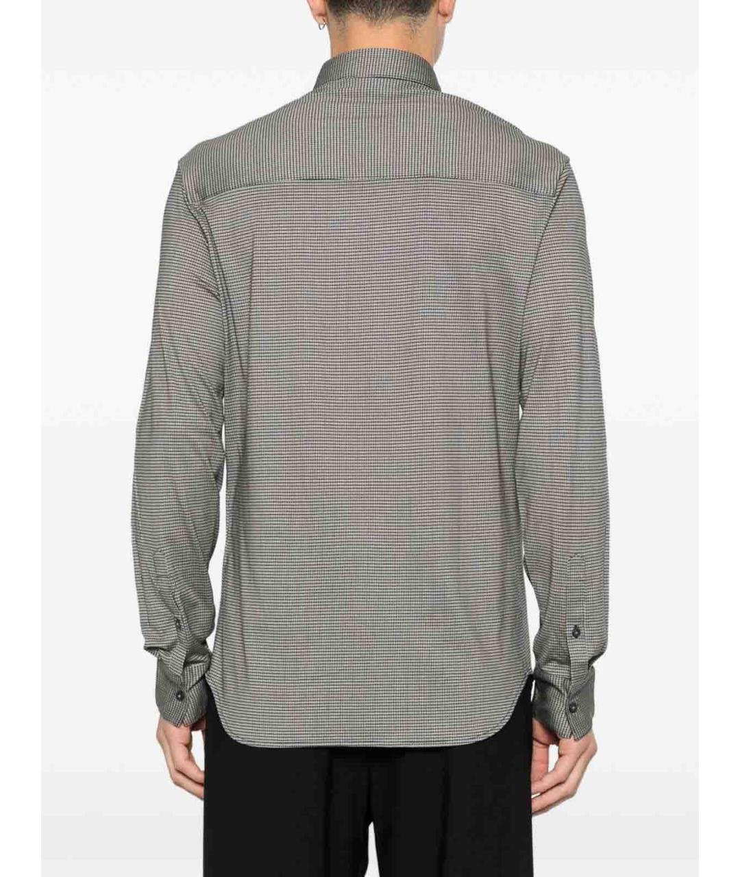 EMPORIO ARMANI Черная хлопковая классическая рубашка, фото 4