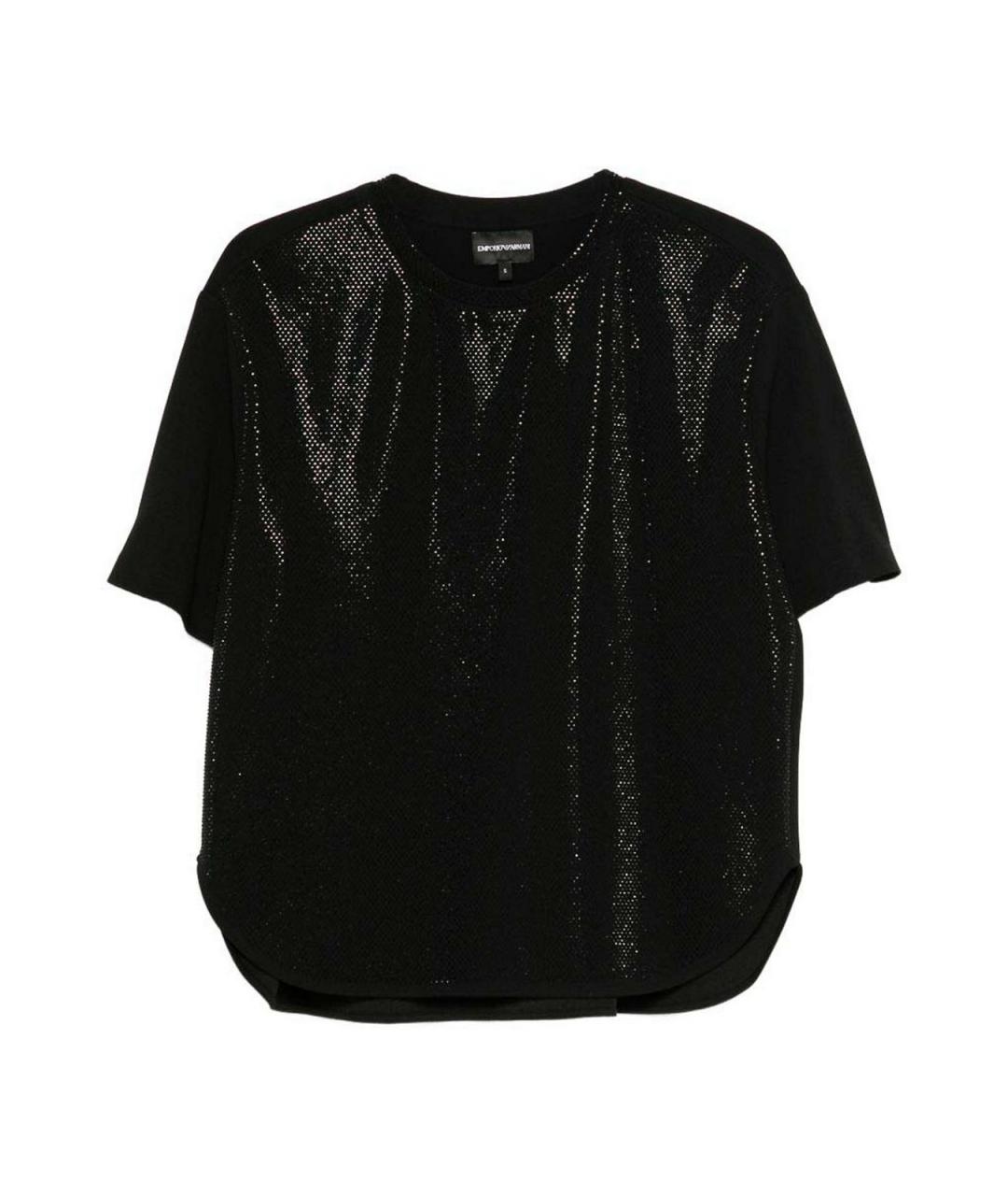 EMPORIO ARMANI Черный полиэстеровый джемпер / свитер, фото 1