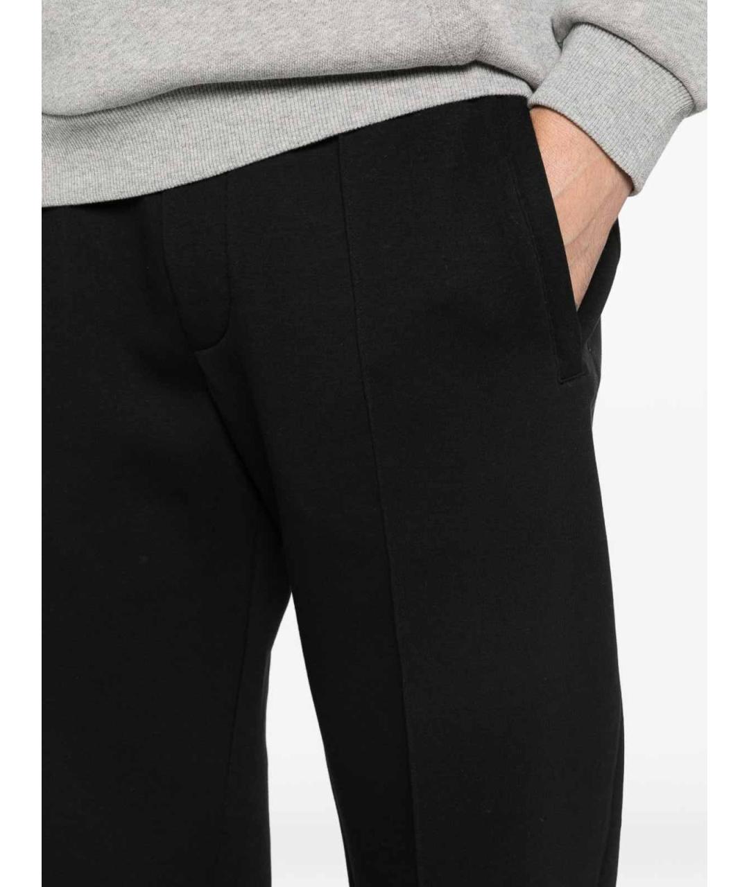 EMPORIO ARMANI Черные полиэстеровые повседневные брюки, фото 3
