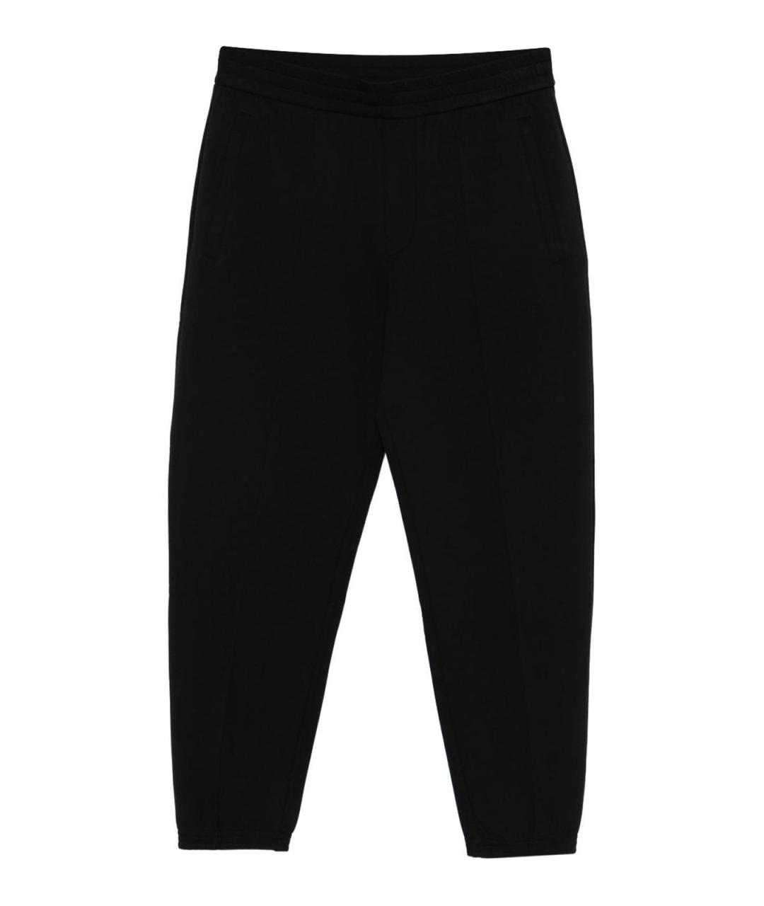 EMPORIO ARMANI Черные полиэстеровые повседневные брюки, фото 1
