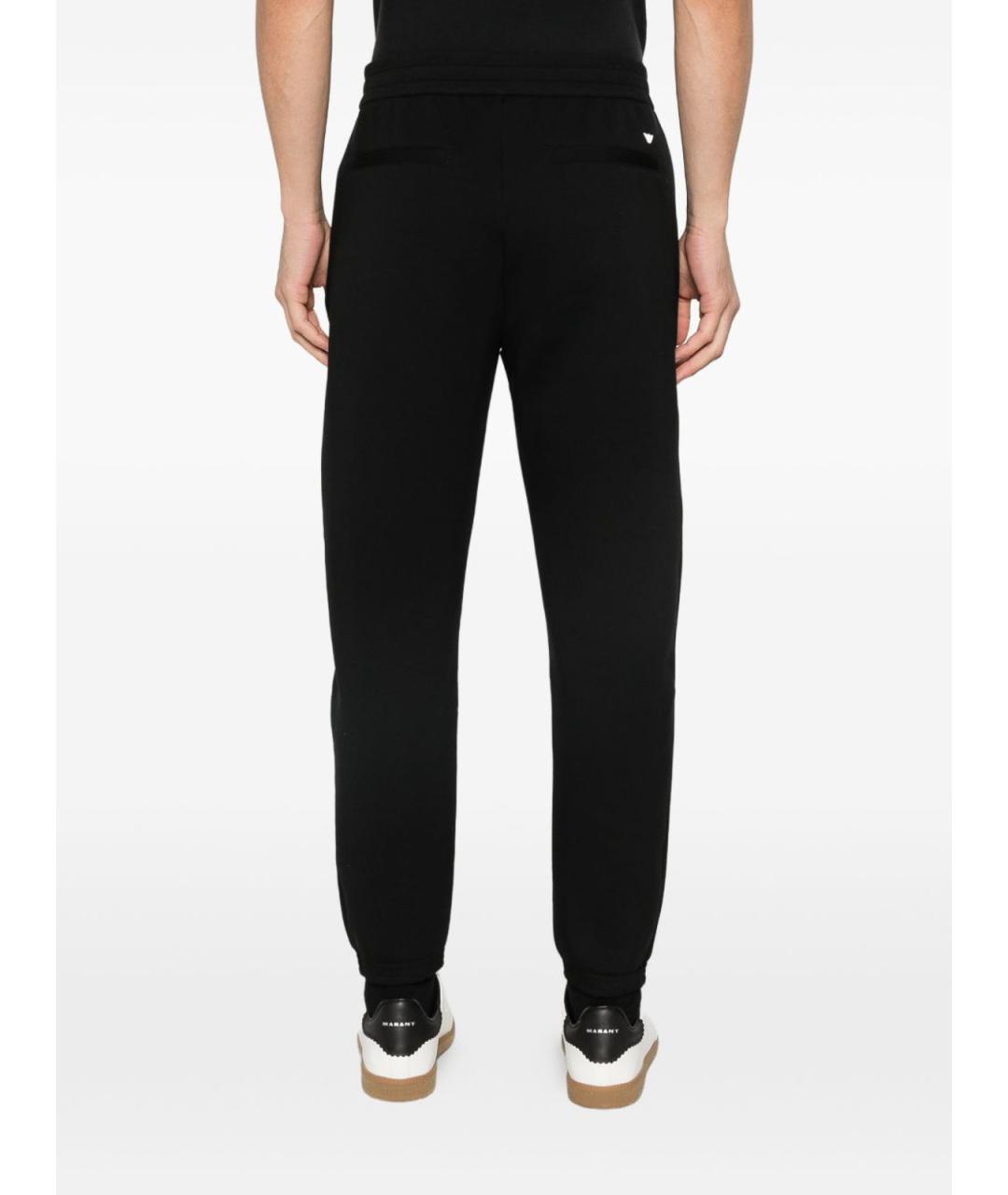 EMPORIO ARMANI Черные полиэстеровые повседневные брюки, фото 5