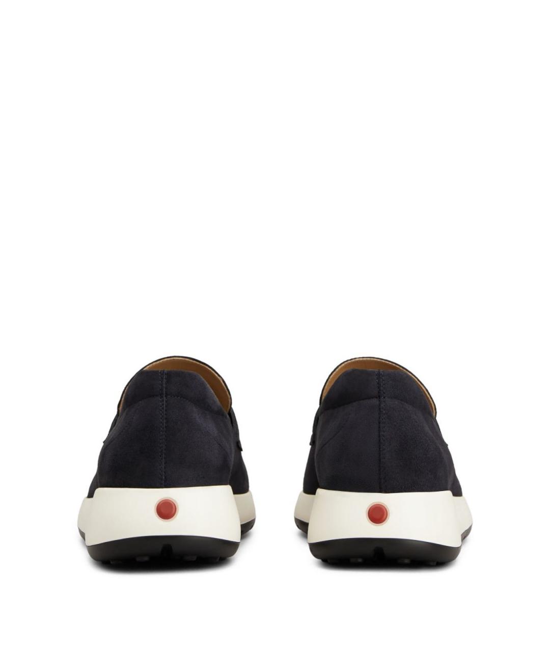 TOD'S Синие кожаные лоферы, фото 2
