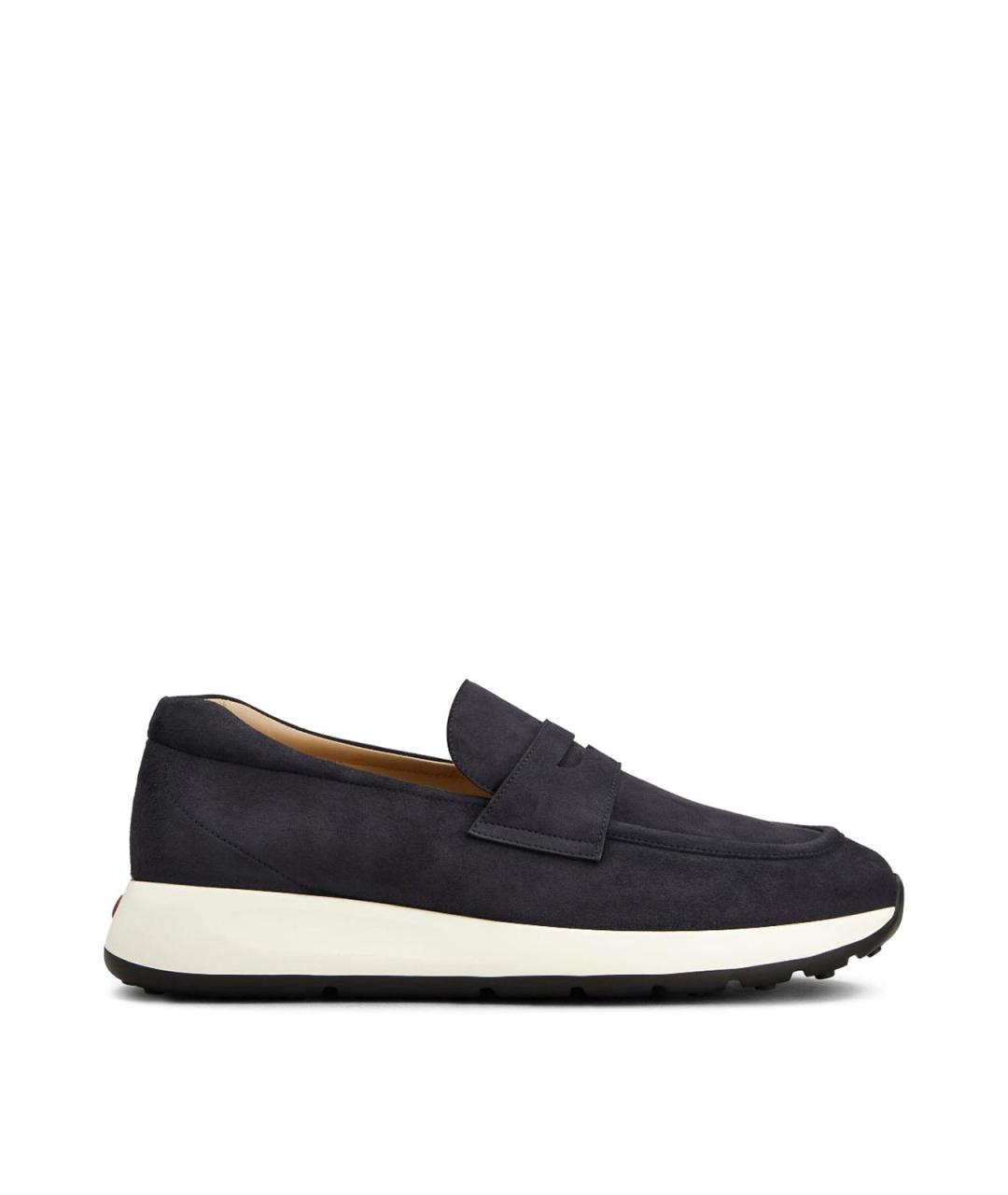 TOD'S Синие кожаные лоферы, фото 1
