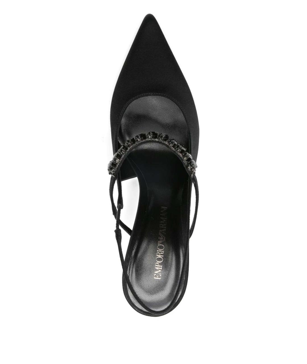 EMPORIO ARMANI Черные текстильные туфли, фото 4