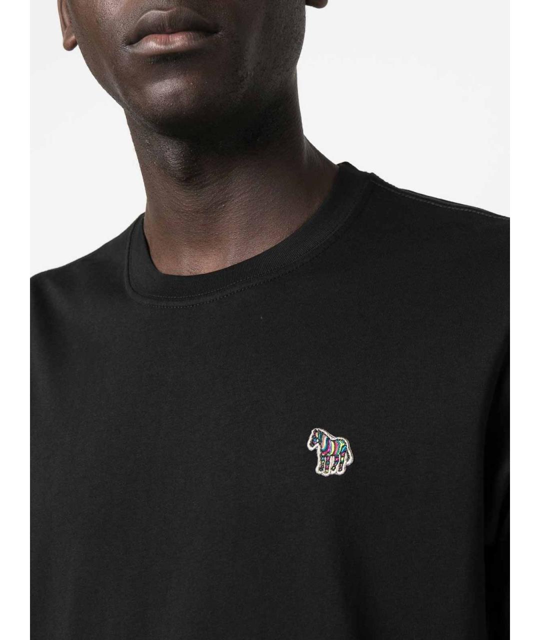 PS BY PAUL SMITH Черная хлопковая футболка, фото 2