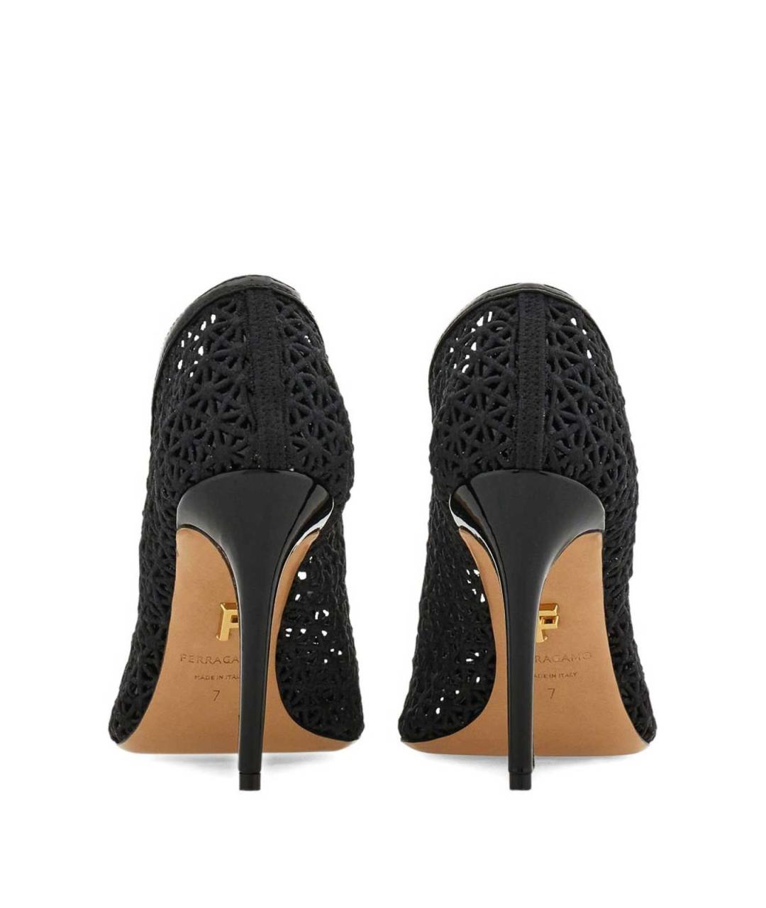 FERRAGAMO Черные кожаные туфли, фото 5
